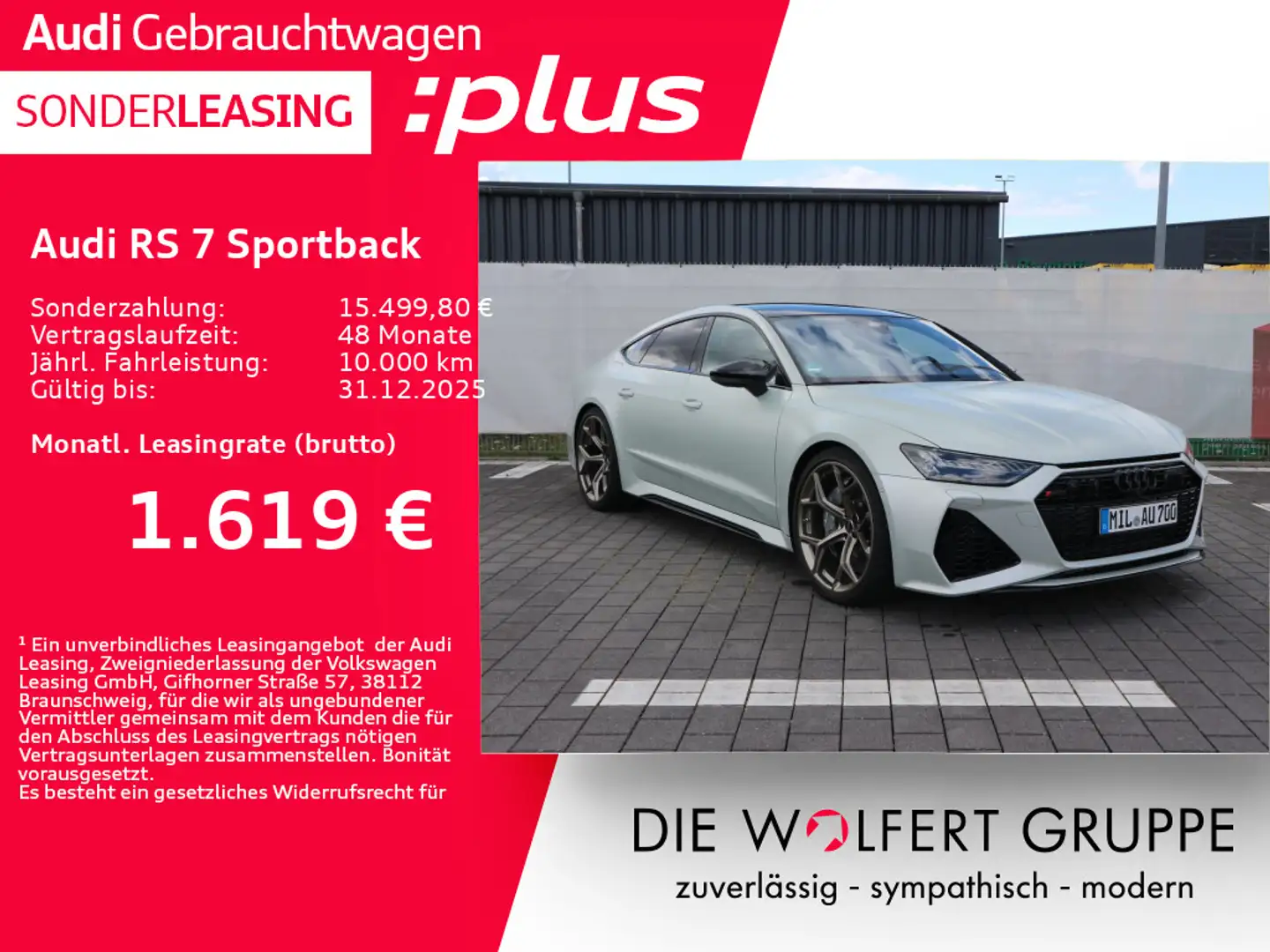 Audi RS7 performance*TAUSILBERMATT*B&O*HuD Silber - 1