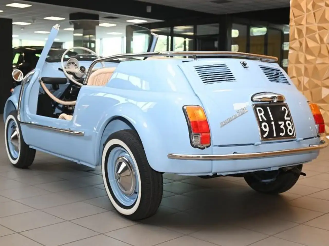 Fiat 500 F110 SPIAGGINA TOTALMENTE RESTAURATA TARGHE ORIGINALI OMOLOGATA SPIDER A LIBRETTO TUTTA NUOVA TUTTO DIMOSTRABILE UNICA!!!, foto 3