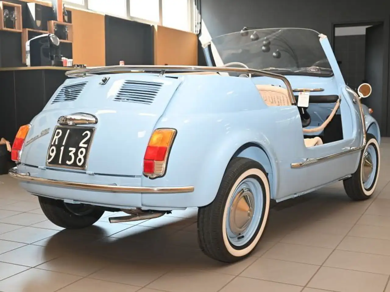 Fiat 500 F110 SPIAGGINA TOTALMENTE RESTAURATA TARGHE ORIGINALI OMOLOGATA SPIDER A LIBRETTO TUTTA NUOVA TUTTO DIMOSTRABILE UNICA!!!, foto 4