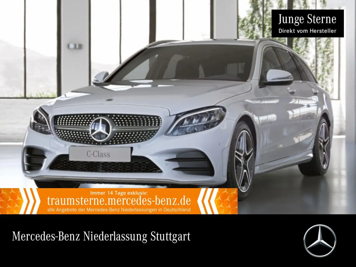 Mercedes-Benz C 200 d T AMG+AHK+LED+KAMERA+KEYLESS+9G Weiß - 1