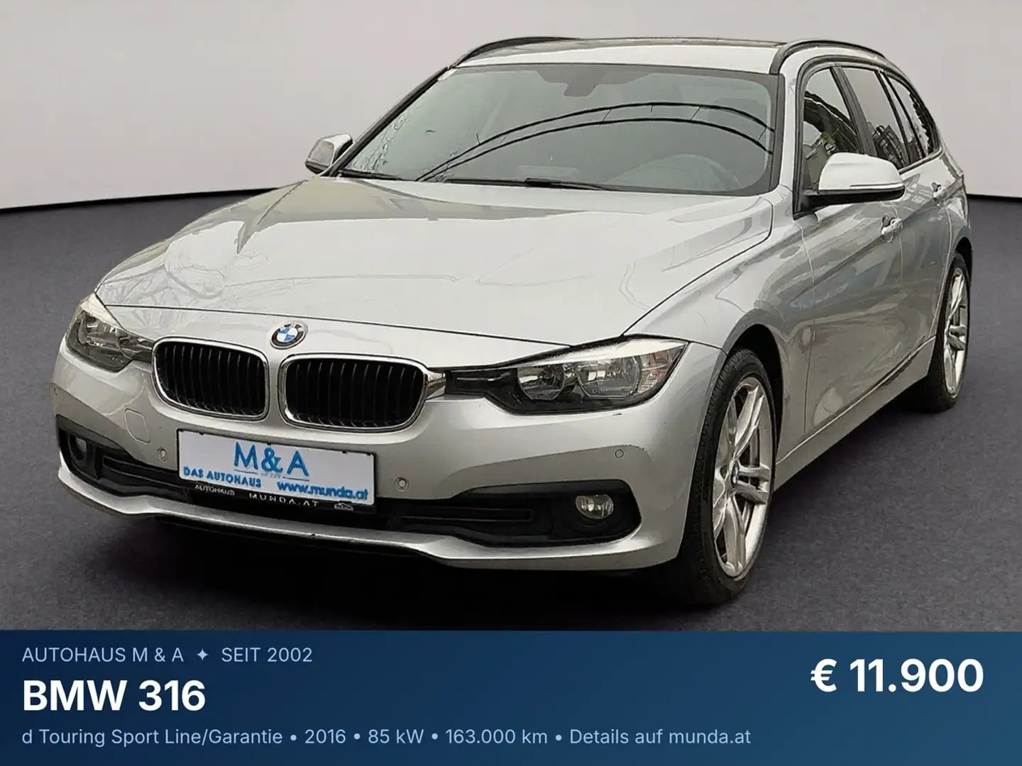 BMW 316 d Touring Sport Line/Garantie *GARANTIE Silber - 1