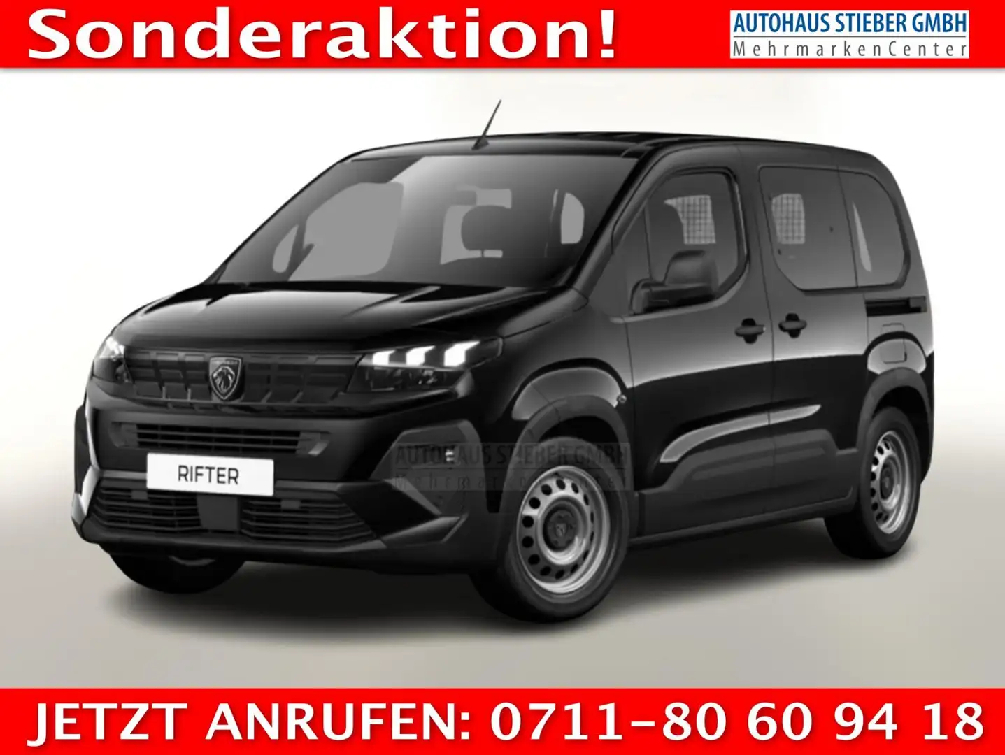 Peugeot Rifter N1 100 Active PDC ComfP 10"DAB CarP Temp 75 kW ... Zwart - 1