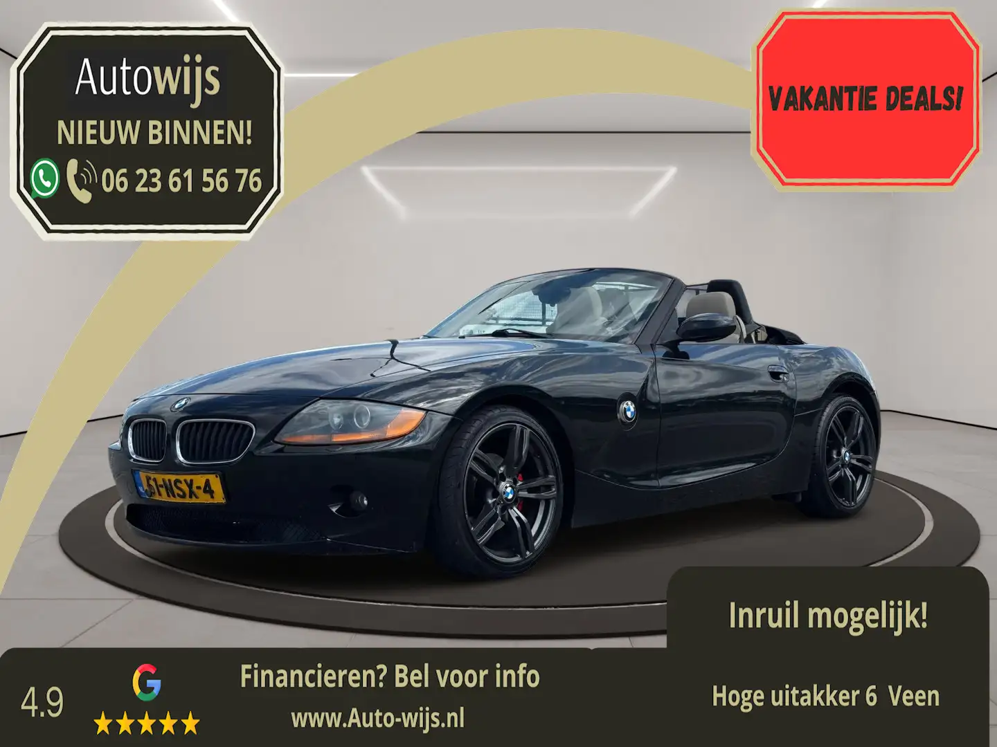 BMW Z4 Roadster 2.5i|Leder|LM-VELG|Airco|Cruise Negro - 1