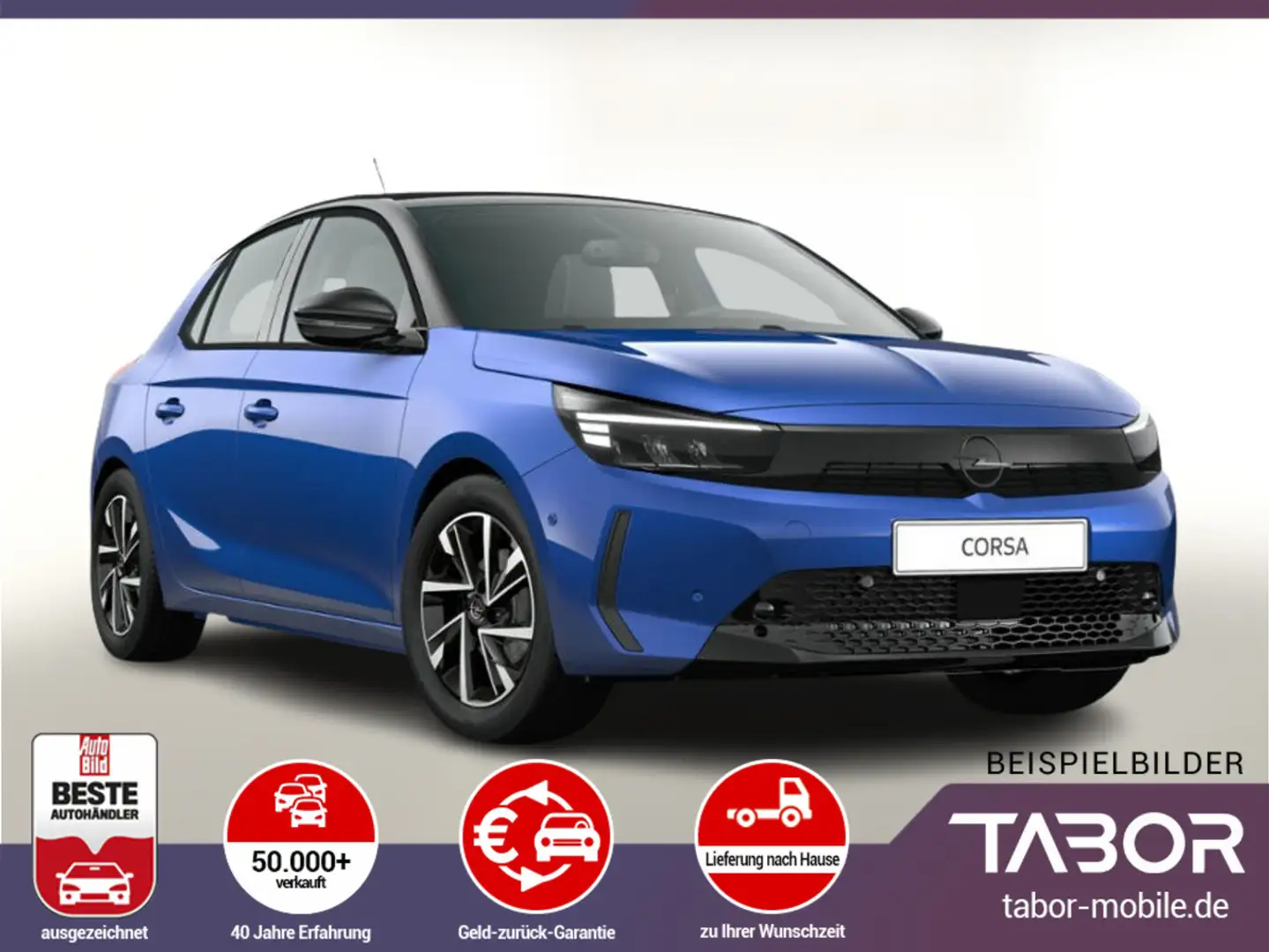 Opel Corsa 1.2  100 AT8 GS FahrassistenzP ACC SHZ LHZ Blauw - 1