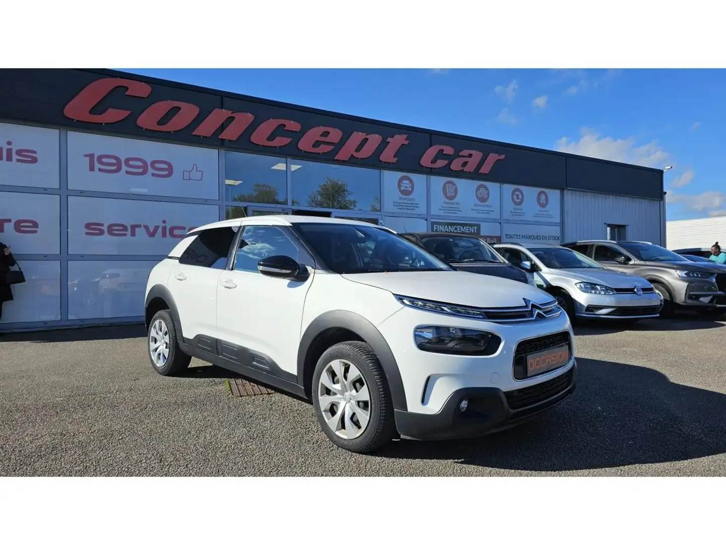 Citroen C4 Cactus FEEL 1.5 BlueHDi 120cv EAT6 + Vitres arrière surte Blanc - 1