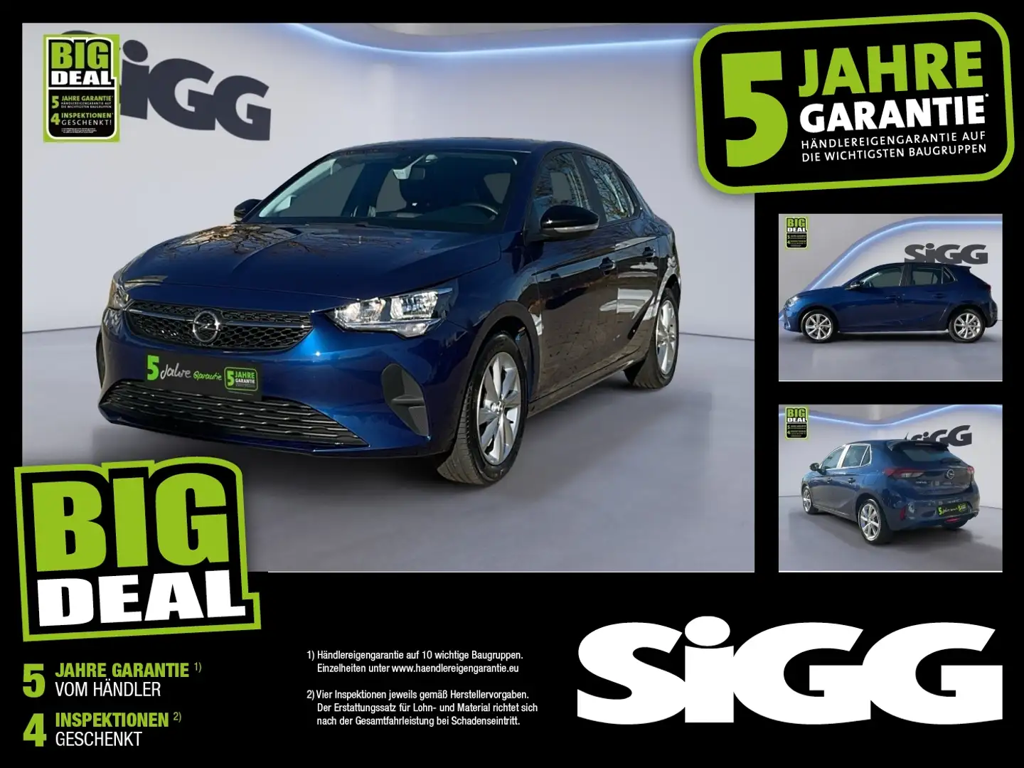 Opel Corsa F 1.2 Turbo Edition Sitz & Lenkradheizung Blau - 1