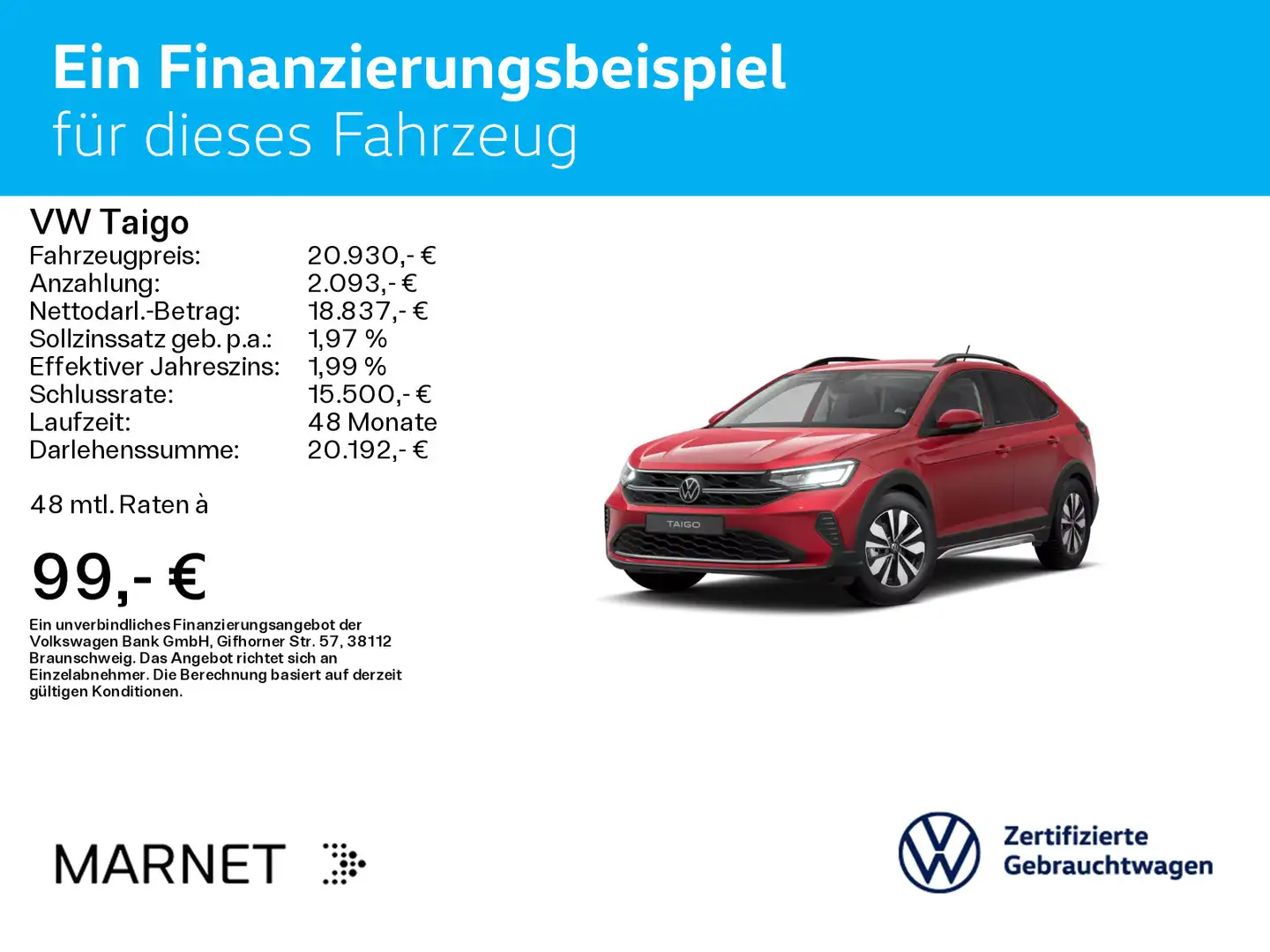 Volkswagen Taigo 1.0 TSI MOVE*NAVI*ASG*LED* Piros - 2