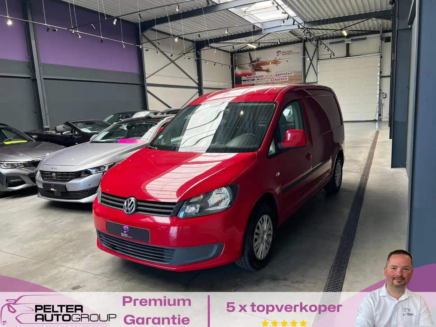 Volkswagen Caddy 1.6i Lichte Vr. LPG Airco Cruise Control Rouge - 1