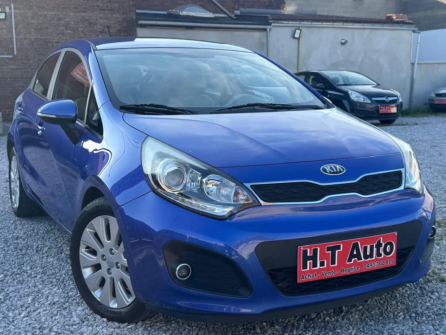 Kia Rio 1.2i/Etat neuf/Cuir/Airco/Carnet/Camera/Euro5 Bleu - 2
