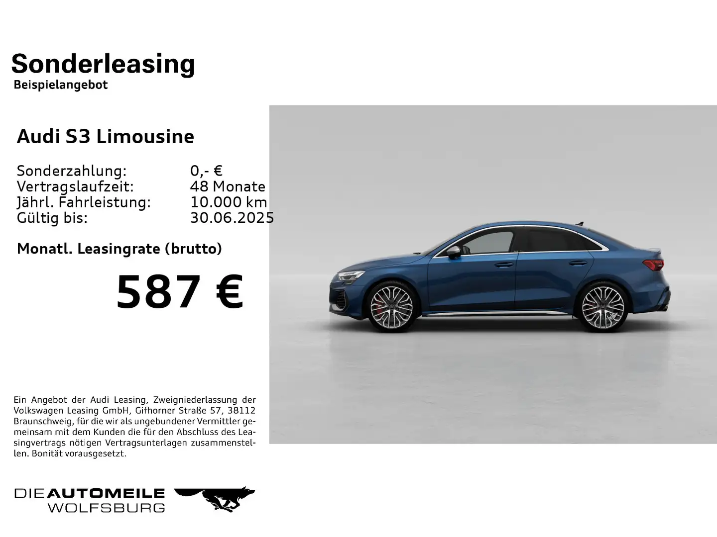 Audi S3 2.0 TFSI quattro S tronic Pano/Matr Blau - 2