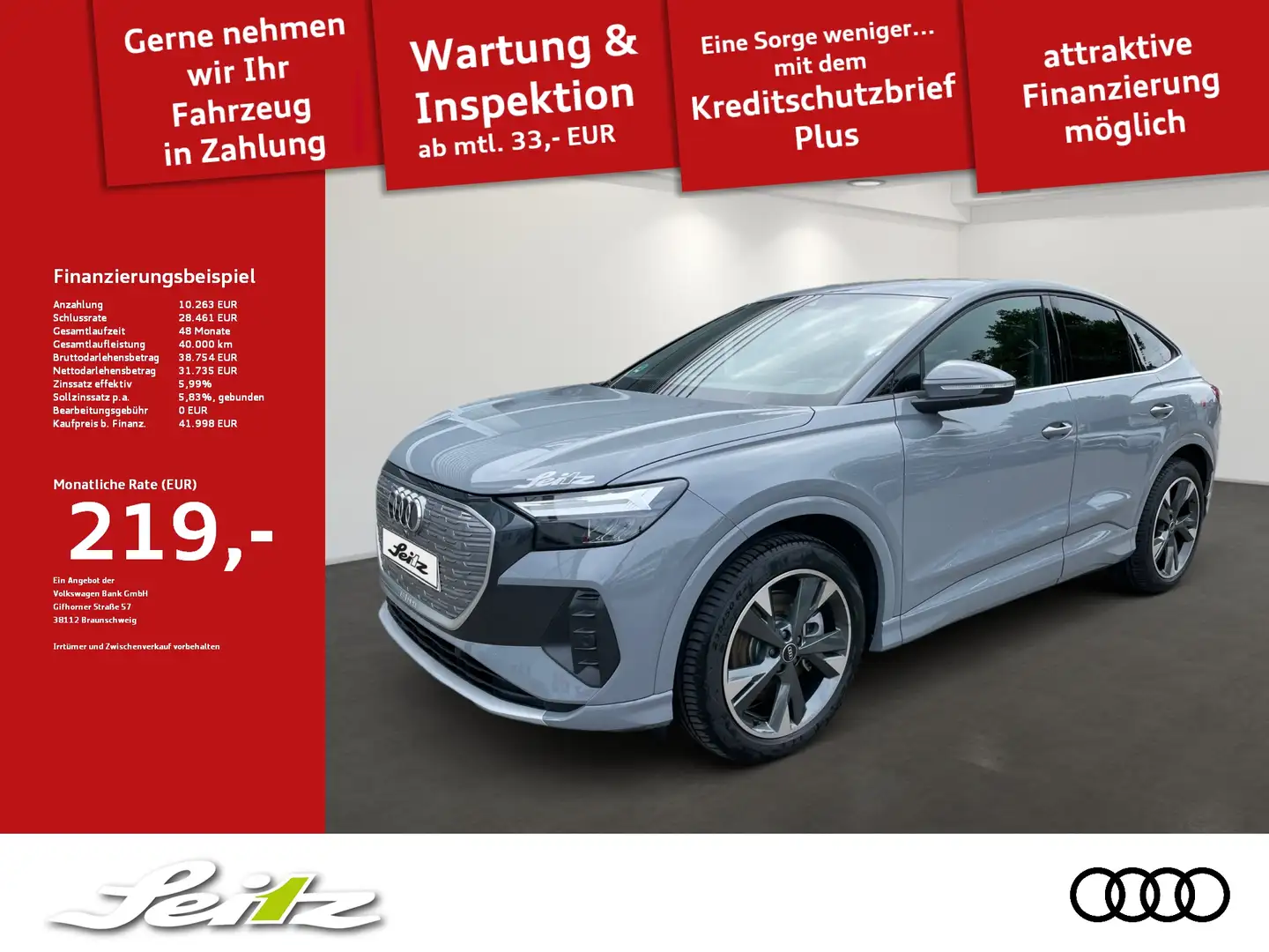 Audi Q4 e-tron Q4 Sportback 40 e-tron *LED*PARKSENSOR*NAVI* Grau - 1