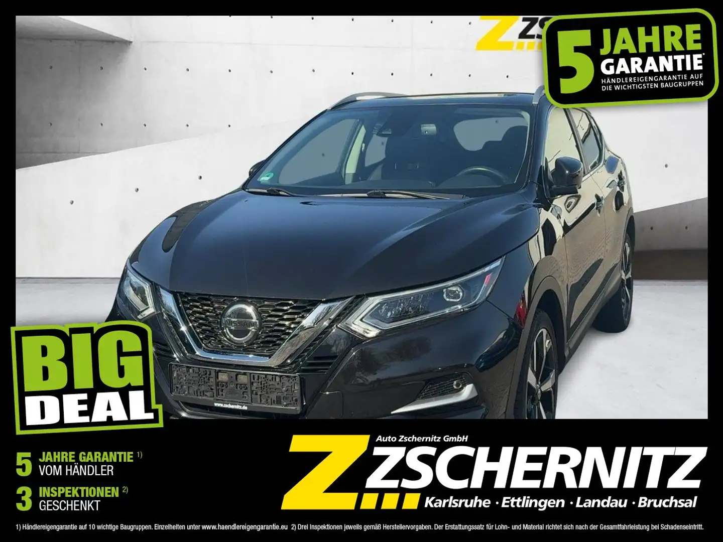 Nissan Qashqai 1.3 DIG-T Akari ACC+LED+Navi+Pano+SD+SHZ Schwarz - 1