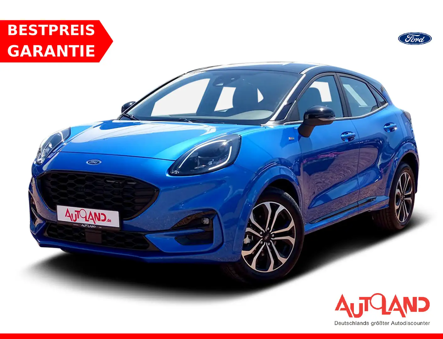 Ford Puma 1.0 EB mHev ST-Line LED Navi VC PDC SHZ Bleu - 1