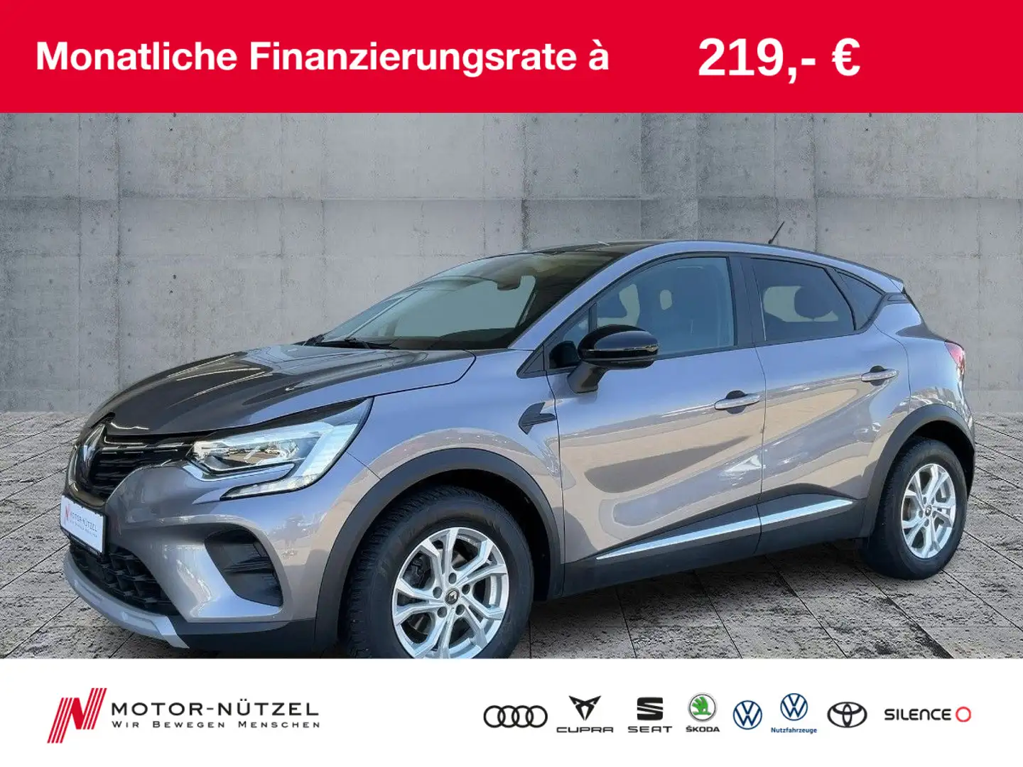 Renault Captur II 1.3 TCe 130 EXPERIENCE LED+SHZ+GRA+MFL Grijs - 1