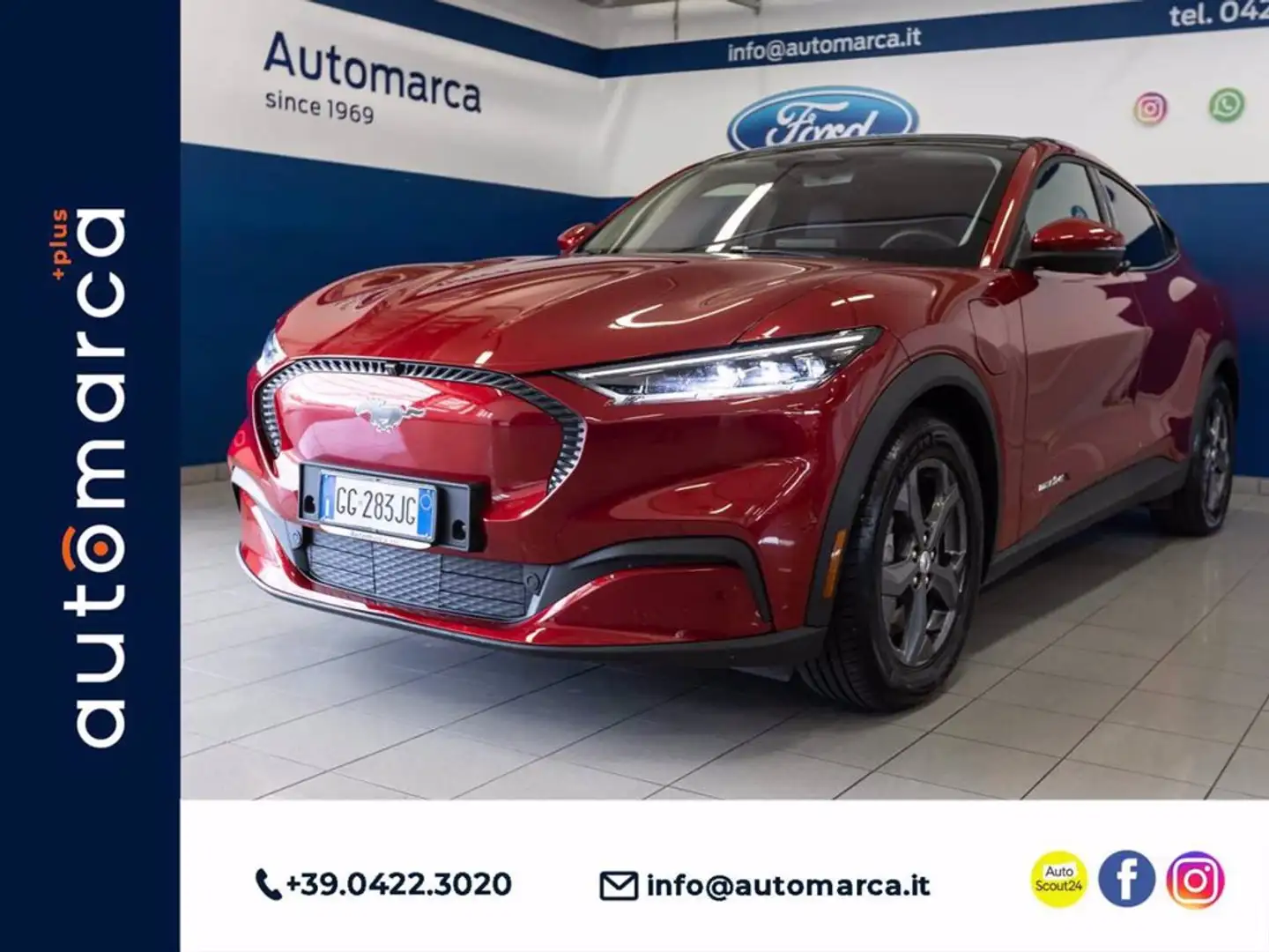 Ford Mustang Mach-E Elettrico Extended 294CV Rosso - 1