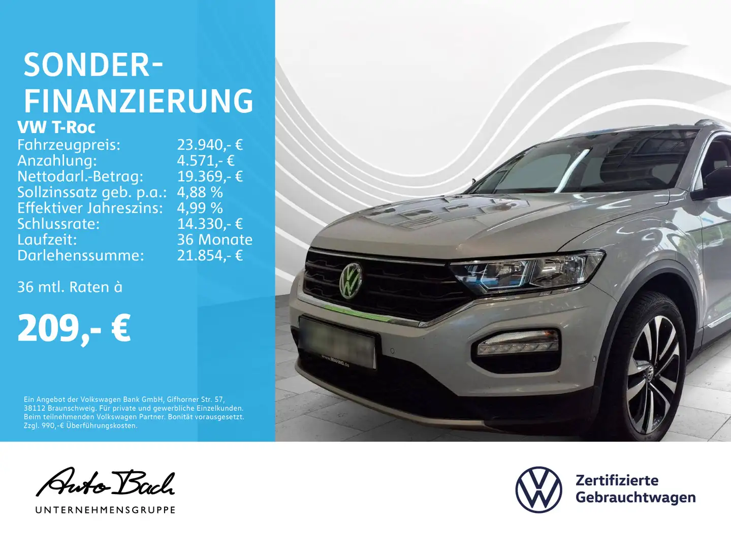 Volkswagen T-Roc 2.0 TDI DSG IQ.DRIVE, Navi, Standheizung, Wit - 1