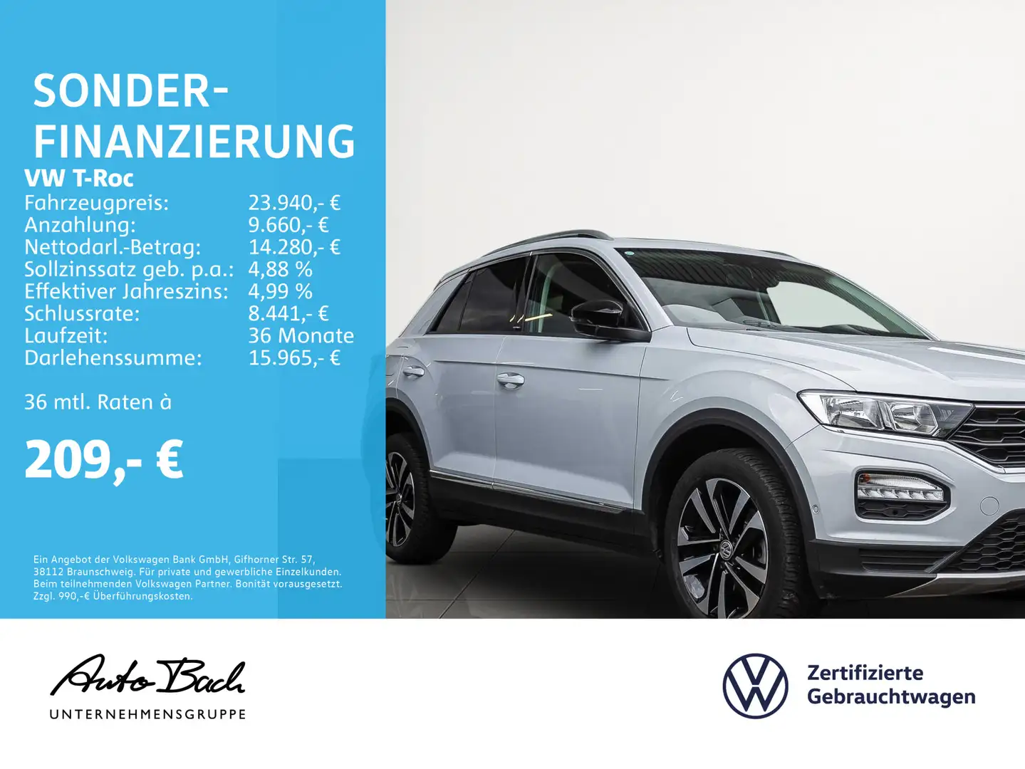 Volkswagen T-Roc 2.0 TDI DSG IQ.DRIVE, Navi, Standheizung, White - 2