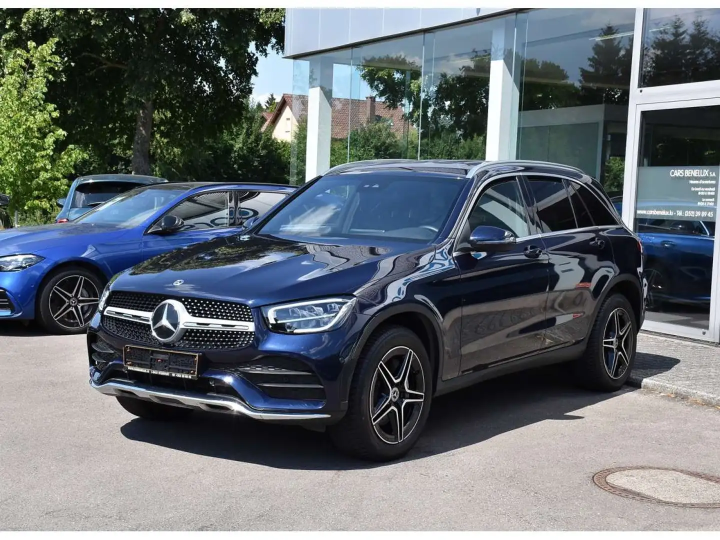 Mercedes-Benz GLC 300 e 4Matic AMG Line 9G-Tronic MEMO LANE SIDE ATT RMQ Blauw - 2