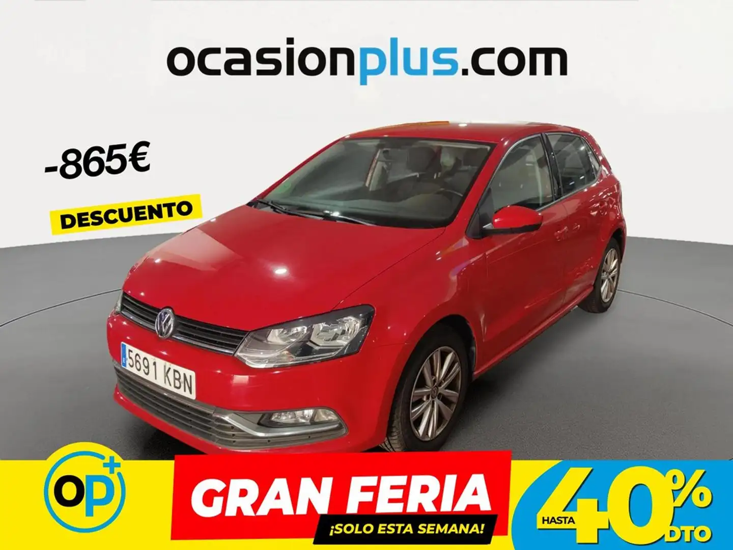 Volkswagen Polo 1.2 TSI BMT Advance DSG 66kW Rojo - 1