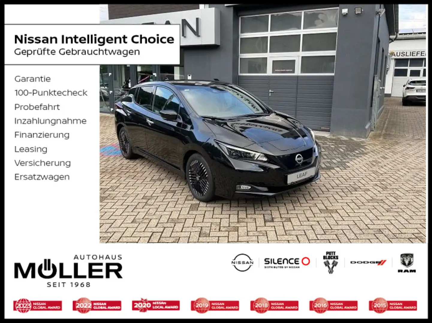 Nissan Leaf 39 kWh Tekna LED AVM Klimaautomatik BOSE NA Schwarz - 1
