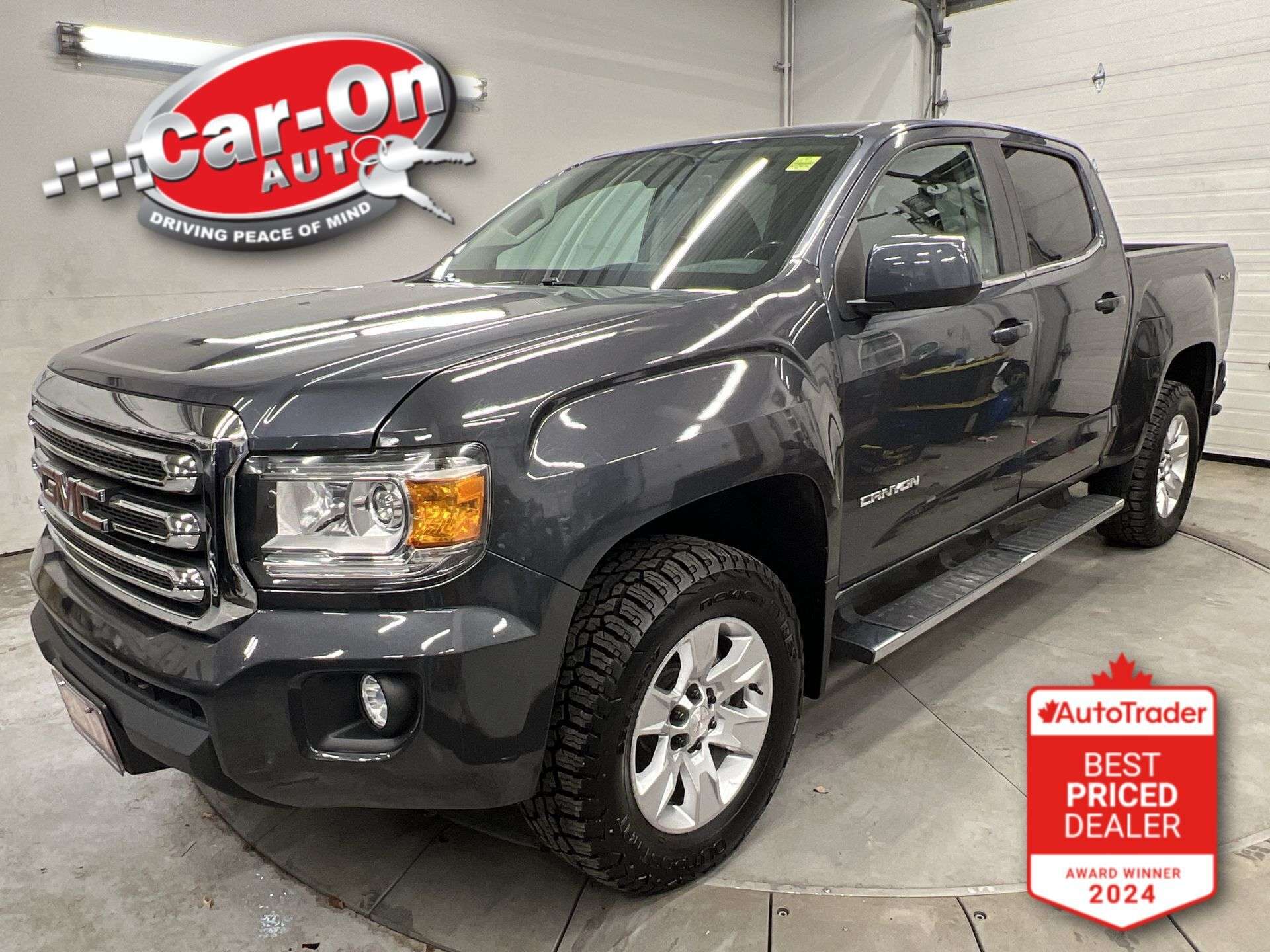 Gray 2017 GMC Canyon SLE Crew Cab 4WD Pickup Truck Four-Wheel Drive Automatic