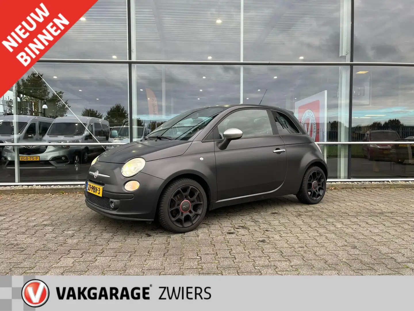 Fiat 500 0.9 TwinAir Blackjack Lichtmetalen Velgen, Leer Jaune - 1