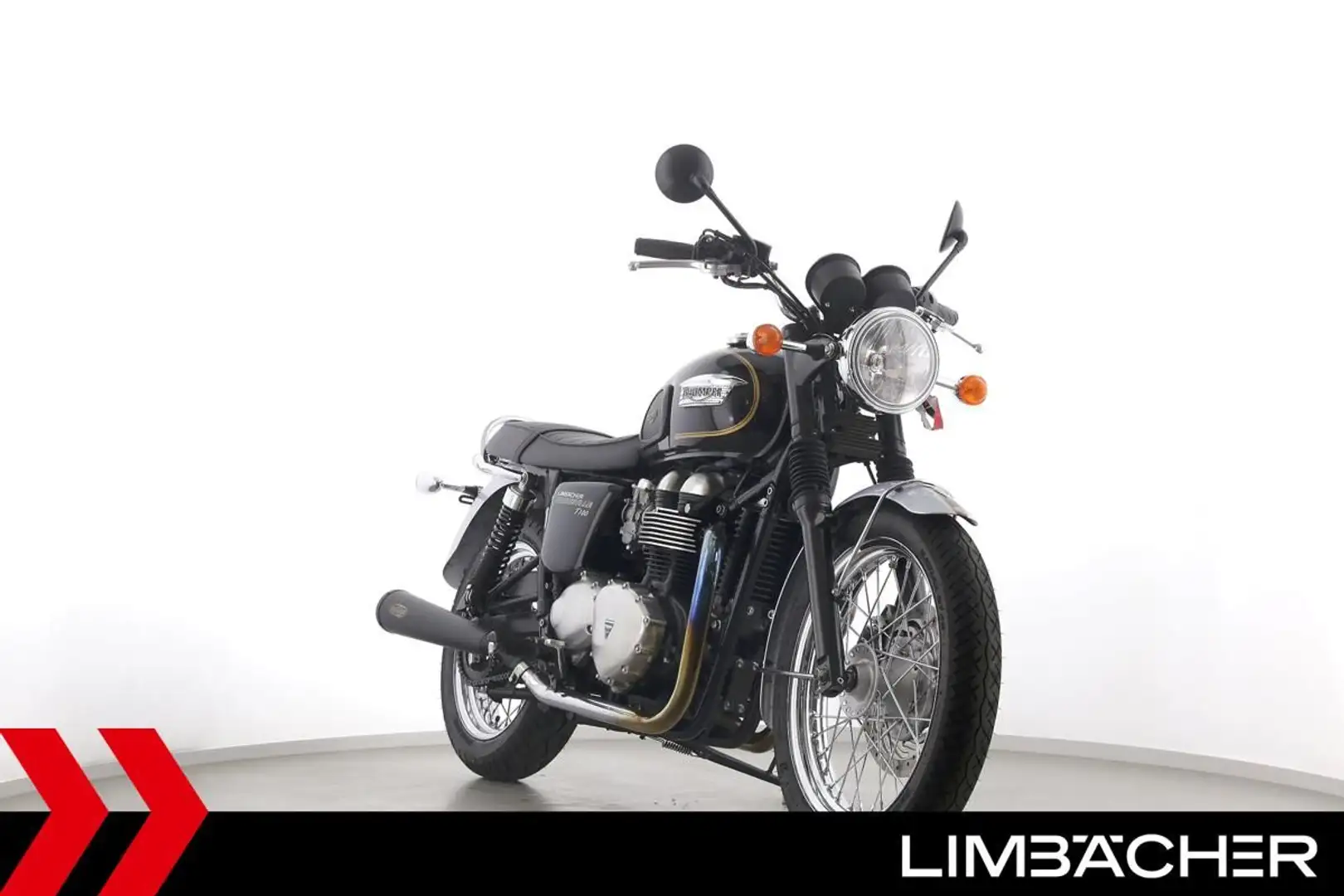 Triumph Bonneville T100 SHARK-AUSPUFF, GANGANZEIGE Negro - 2