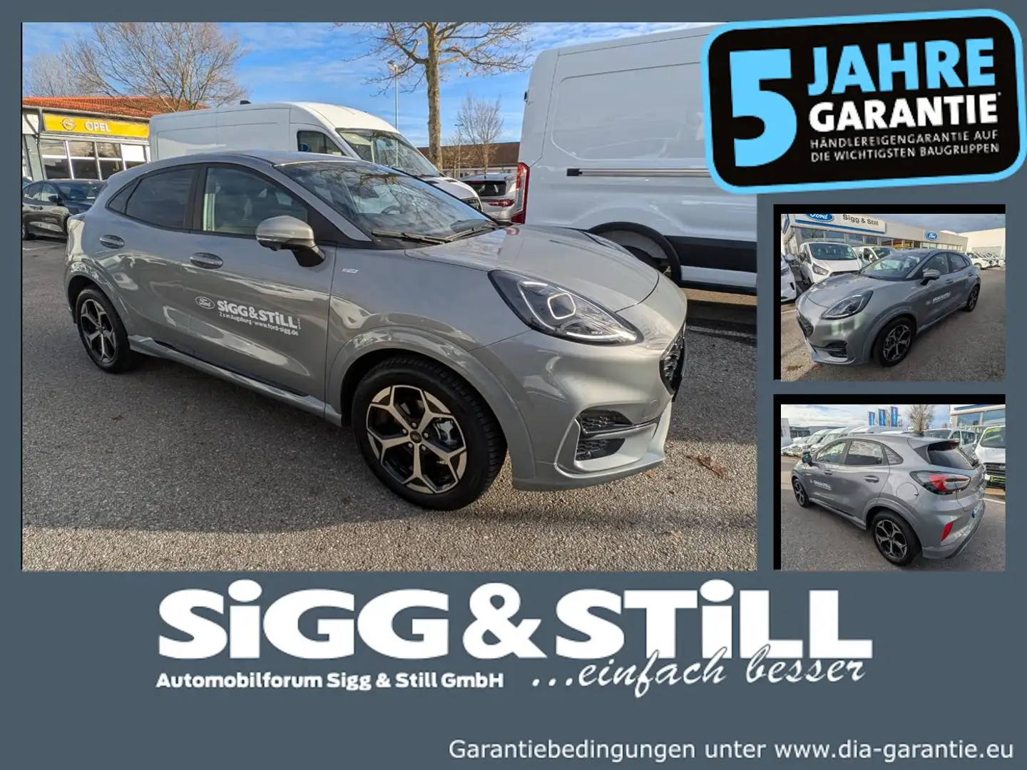 Ford Puma ST-Line 1.0 AT NAV*IACC*360°*EL-KLAPPE*SHZ Silber - 1