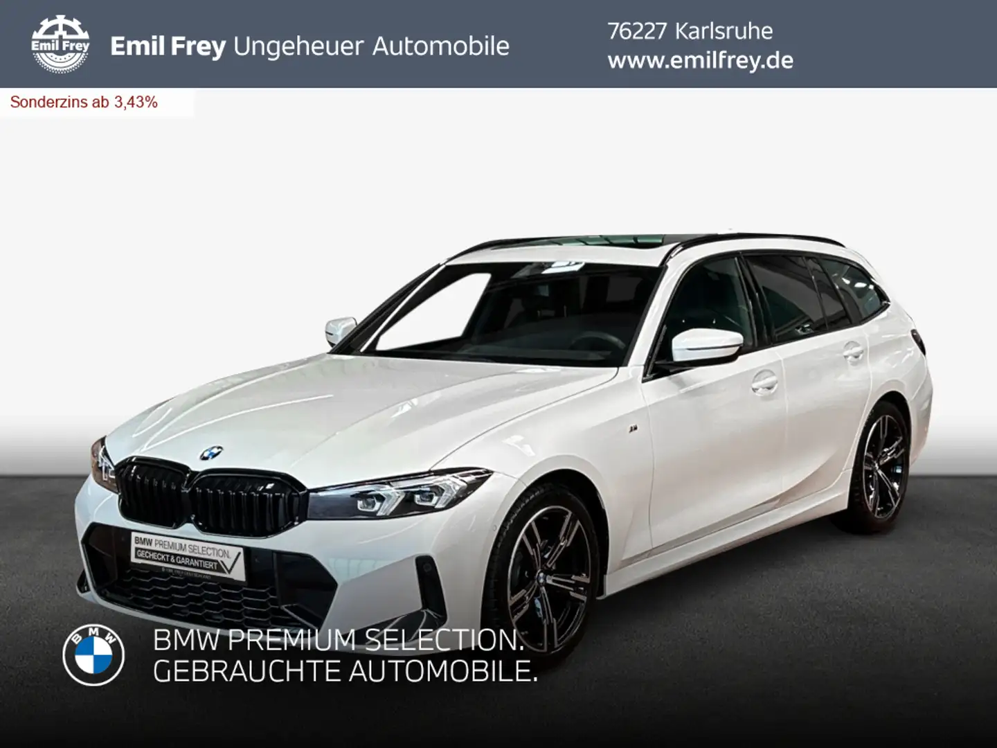 BMW 320 i Touring Aut. *HiFi*Sportpaket* Panorama* Weiß - 1