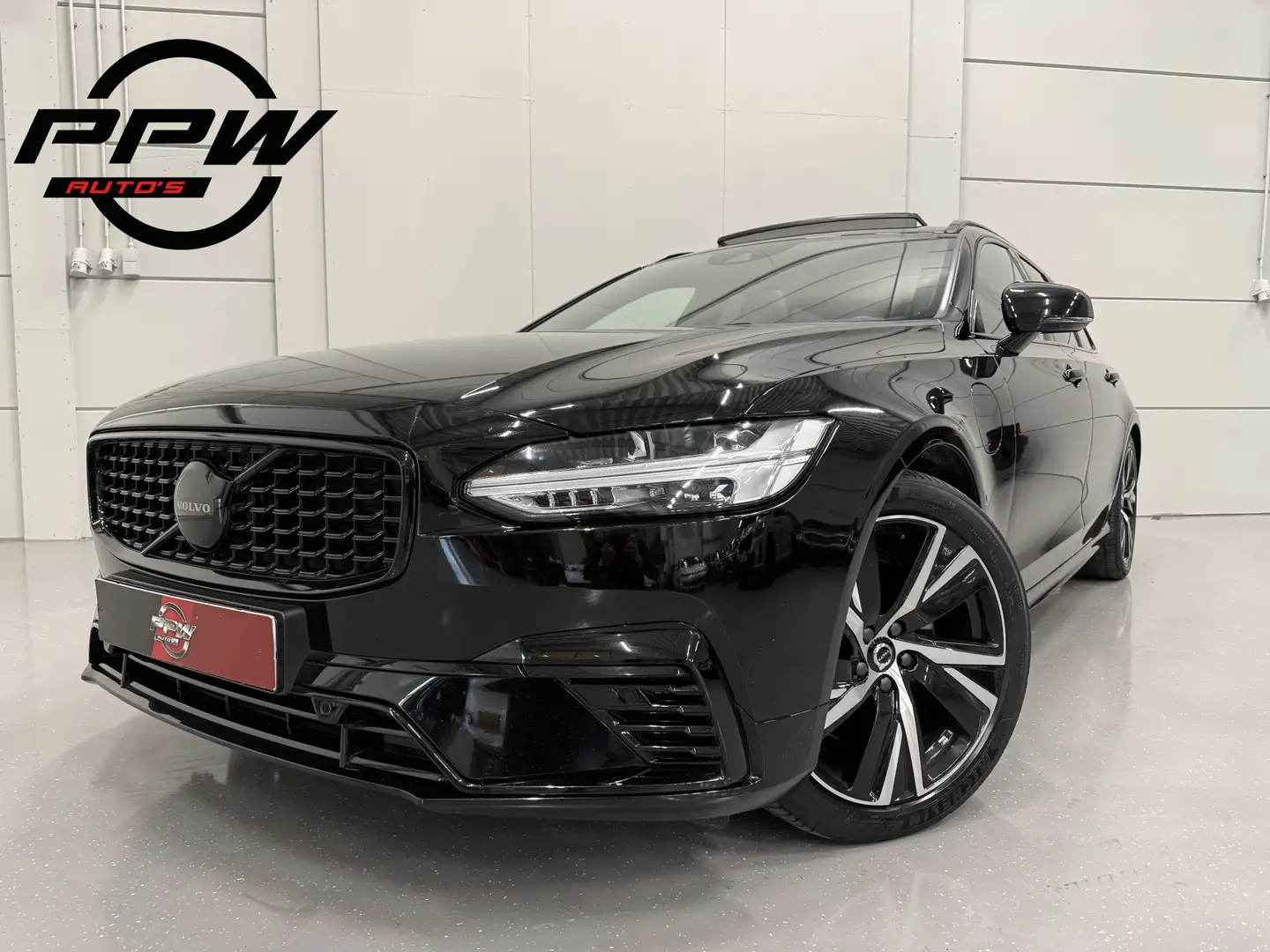 Volvo V90 T6 AWD R-Design BLACK PANO/TREKHAAK/H&K/MEMORY/LEE Noir - 1