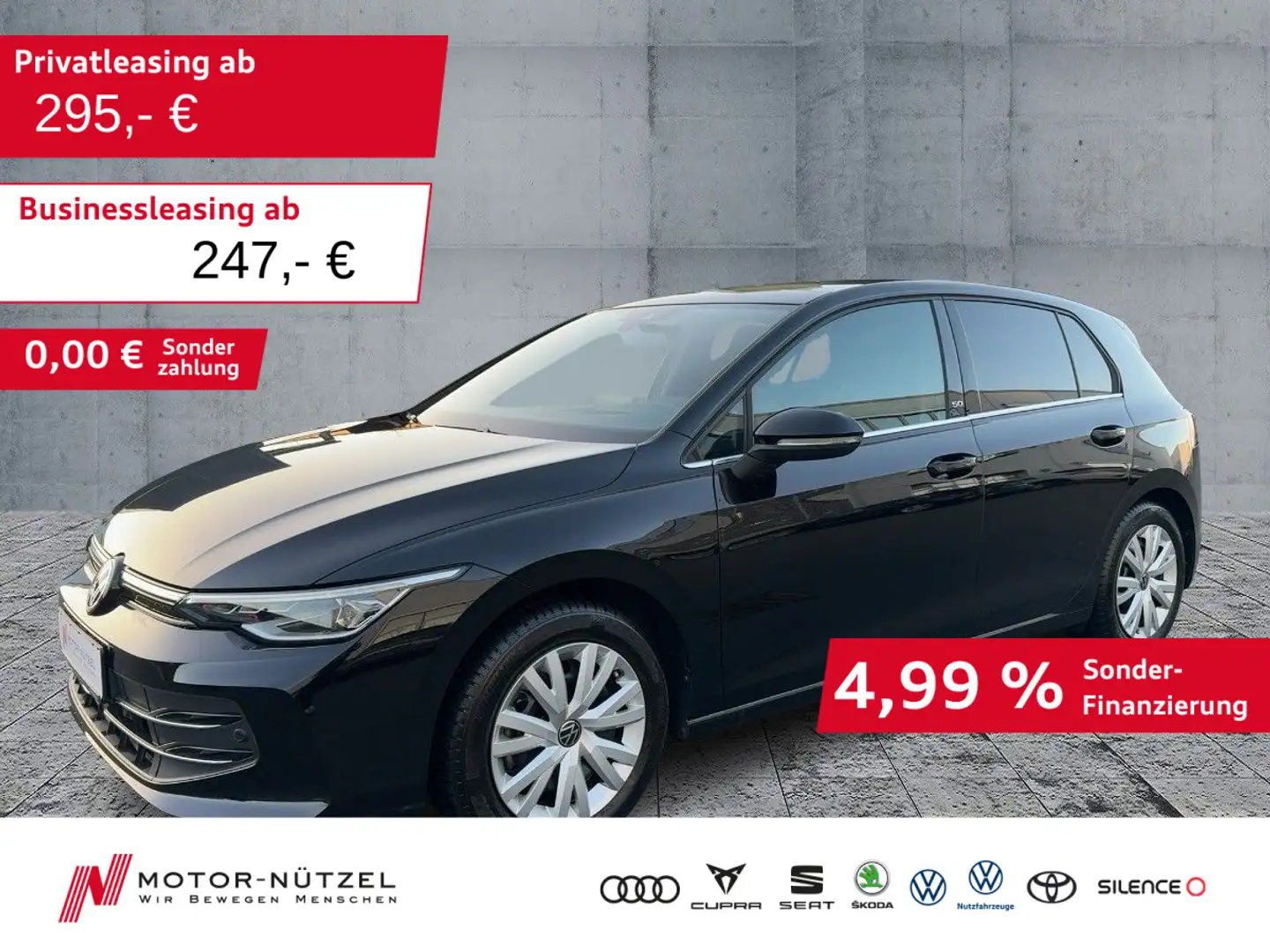 Volkswagen Golf VIII 1.5eTSI DSG EDITION 50 IQ+NAV+ACC+PANO Schwarz - 1