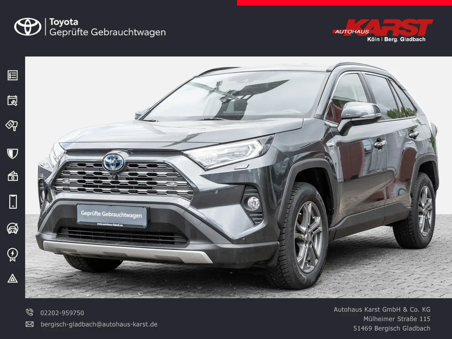 Toyota RAV 4 - 2.5 l Hybrid 4x2 Lounge. CVT Gris - 1
