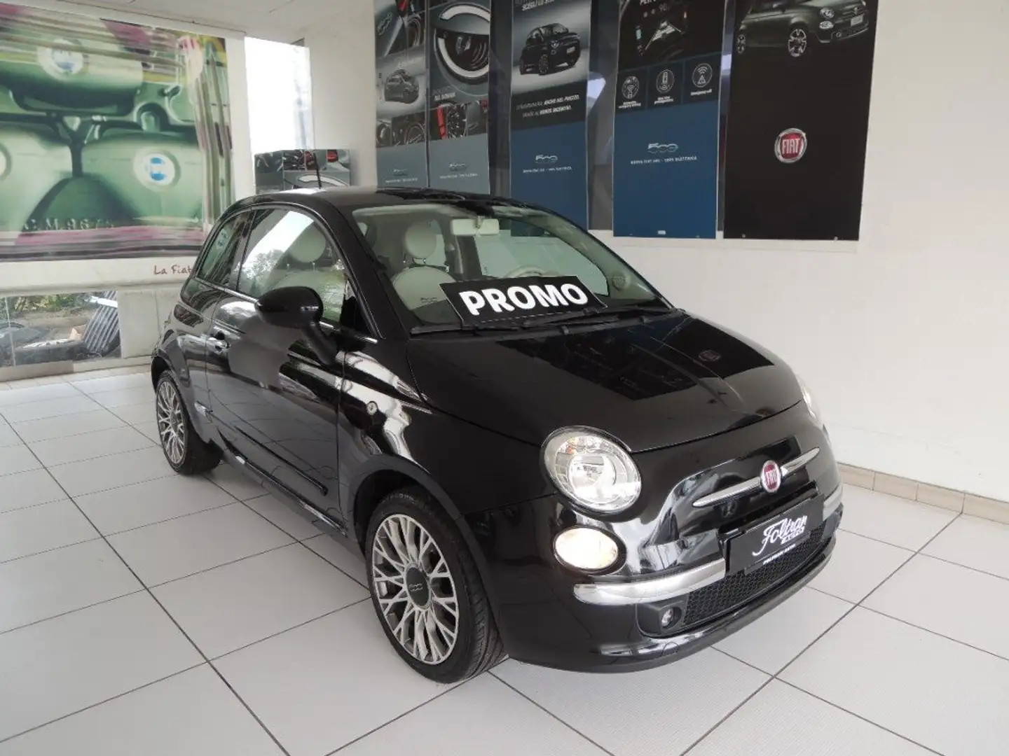 Fiat 500 1.2 Lounge Schwarz - 1