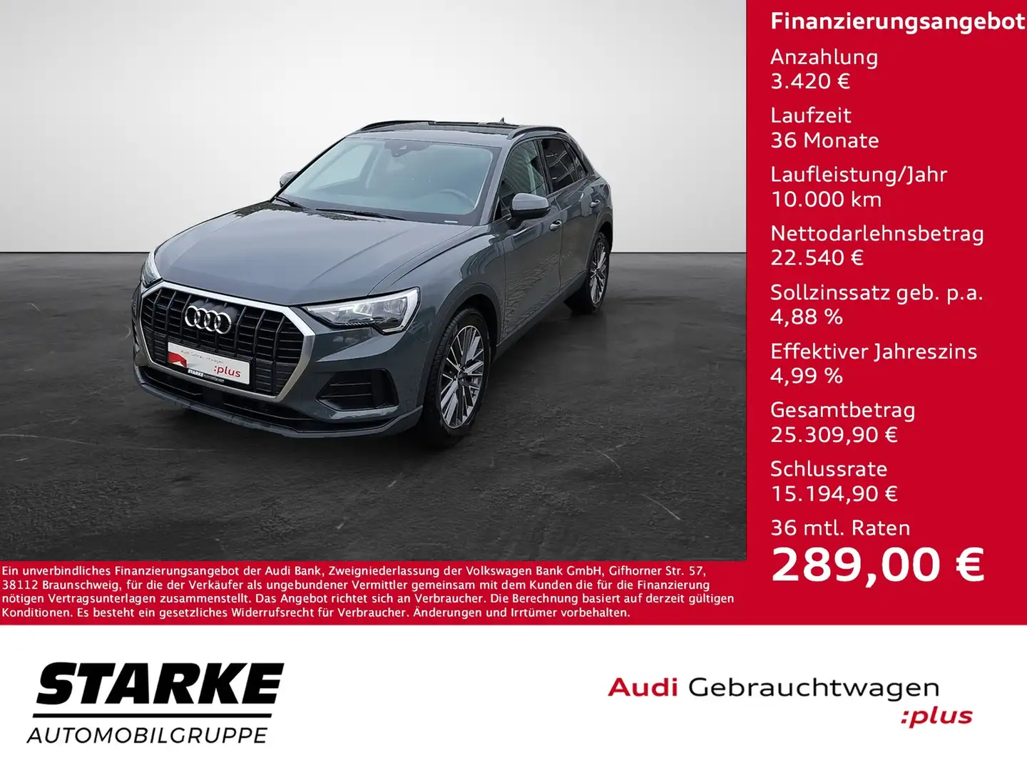 Audi Q3 35 TDI S tronic quattro ASI AHK 19-Zoll SHZ Din... Grau - 1