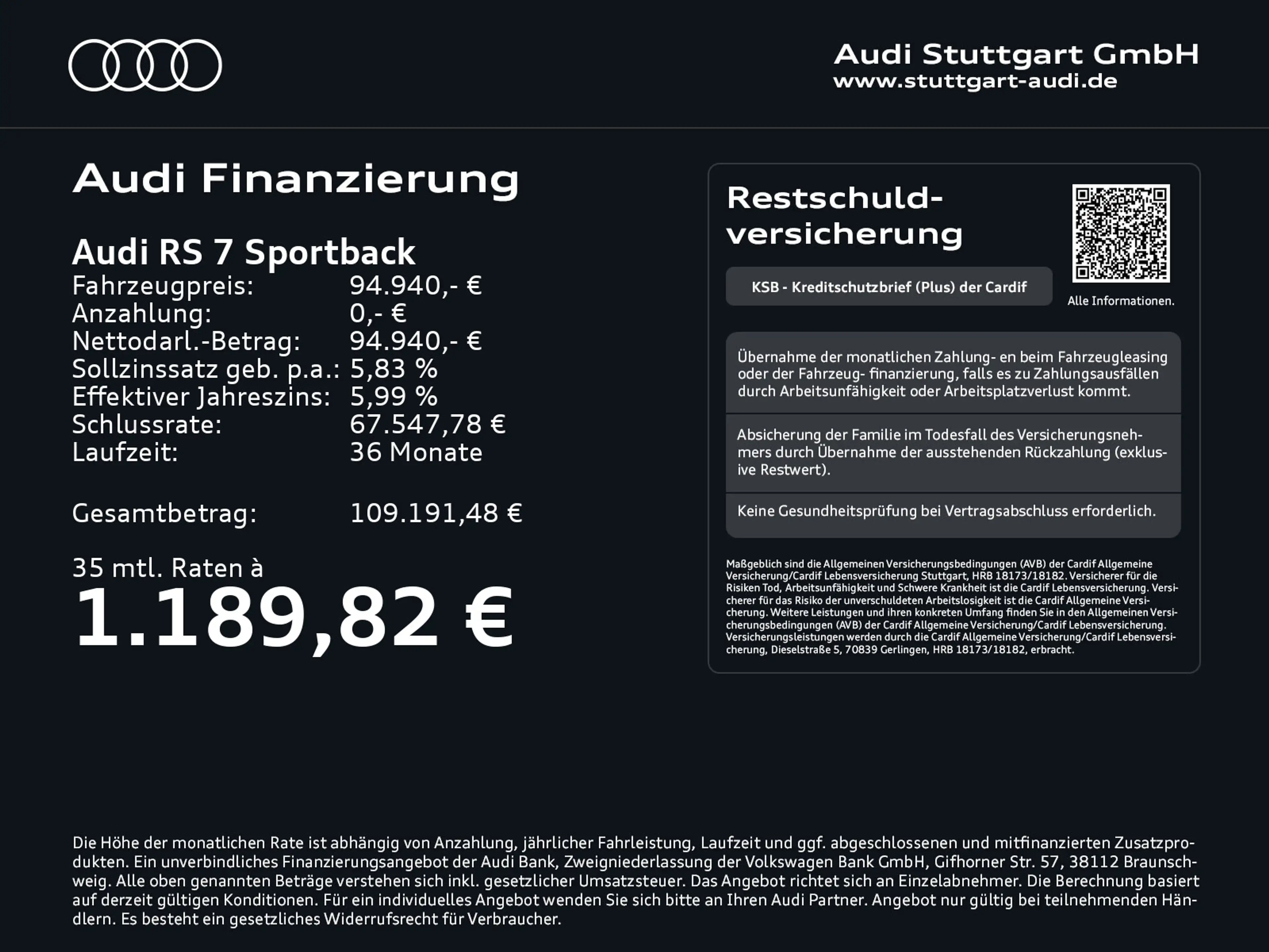 Audi RS7 RS7 Sportback 4.0 TFSI qu RS-Essential-Paket 22" — photo 2