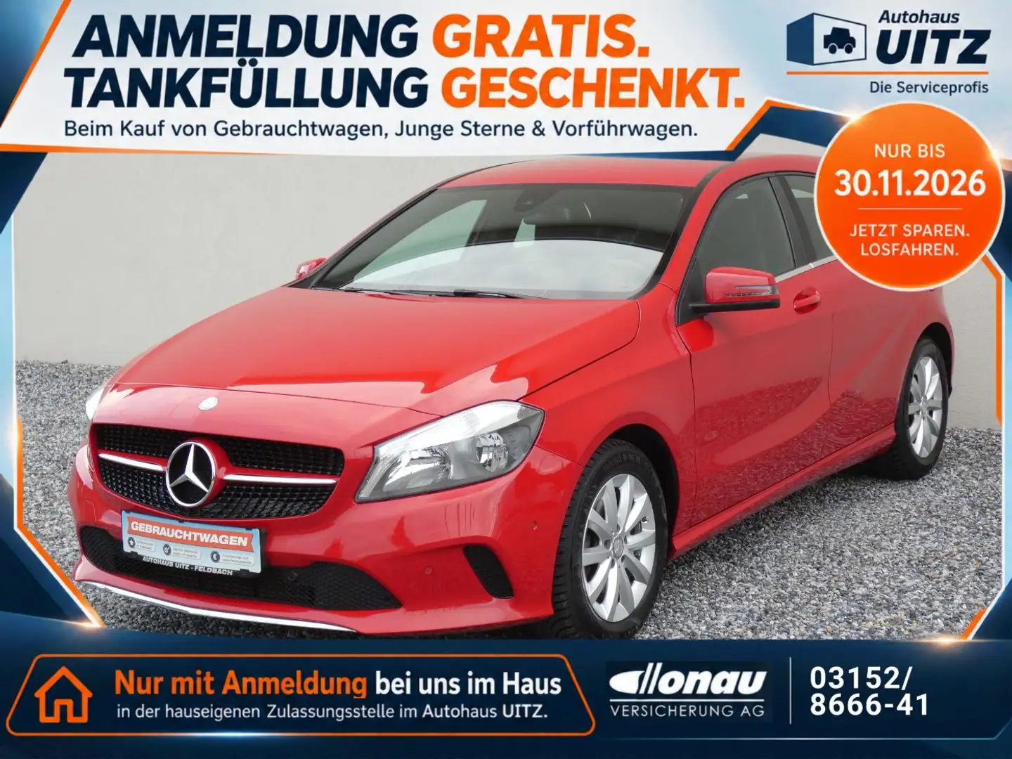 Mercedes-Benz A 160 Style +Klima+PTC+Alu+ZVFB+ Rot - 1