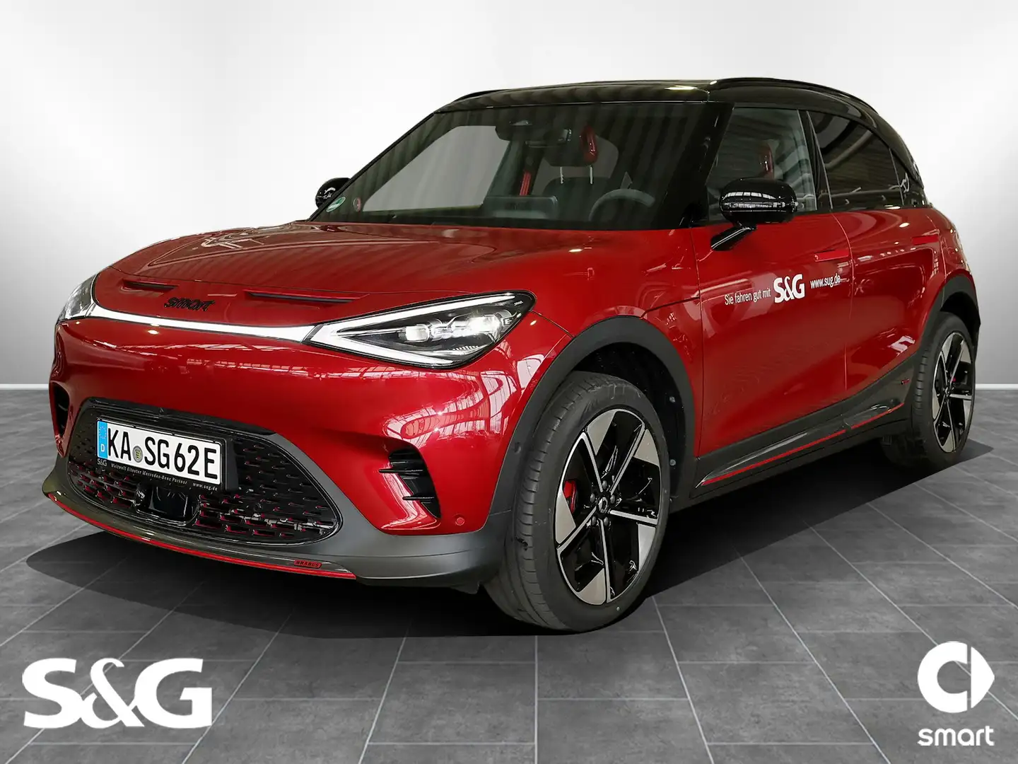 smart #1 BRABUS 22 KW+360°Kamera+Navigation+Head-UP Rouge - 1