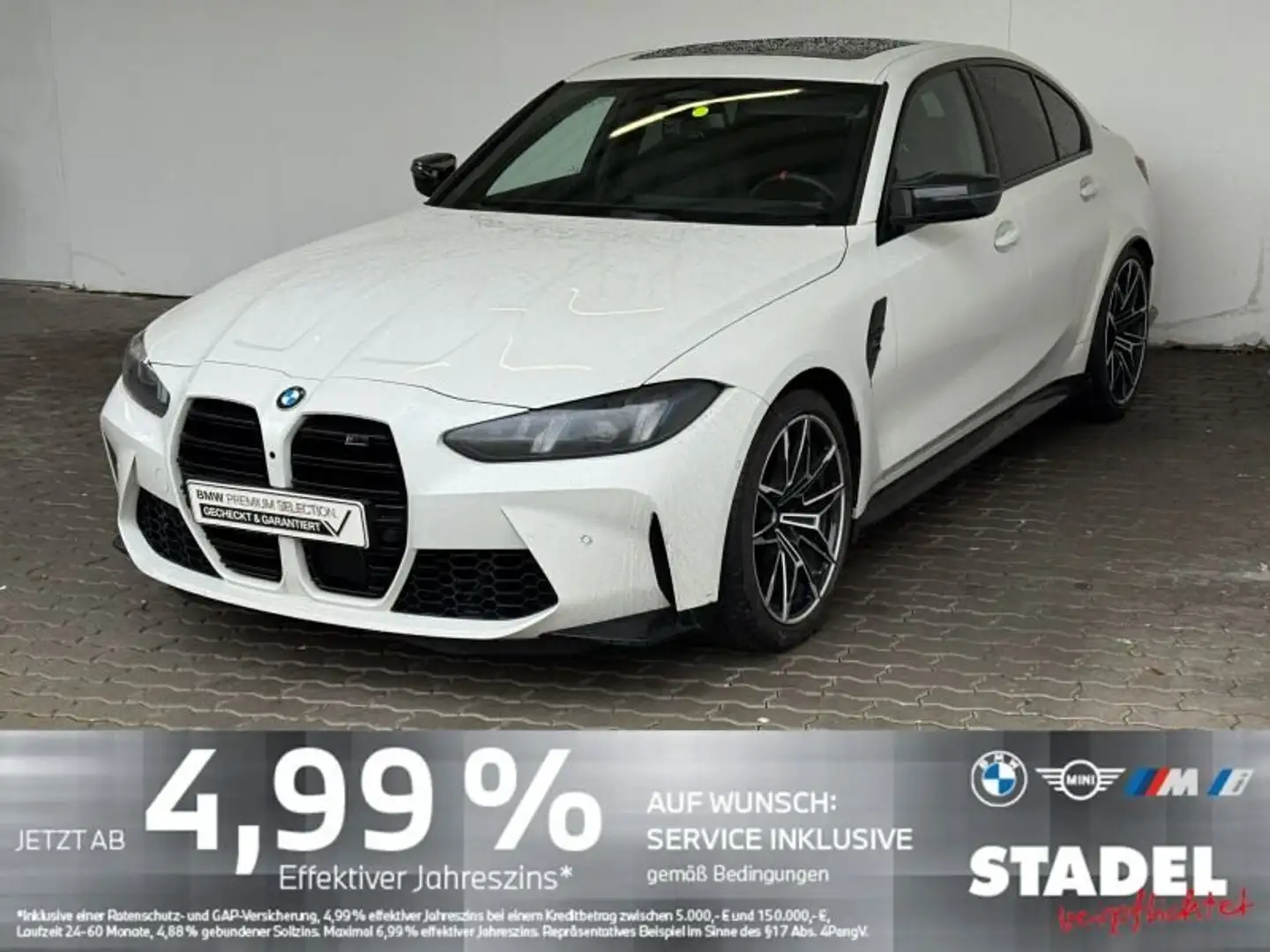 BMW M3 Competition Navi.LED.360°.ACC.HarmKard.KomfZg Weiß - 2