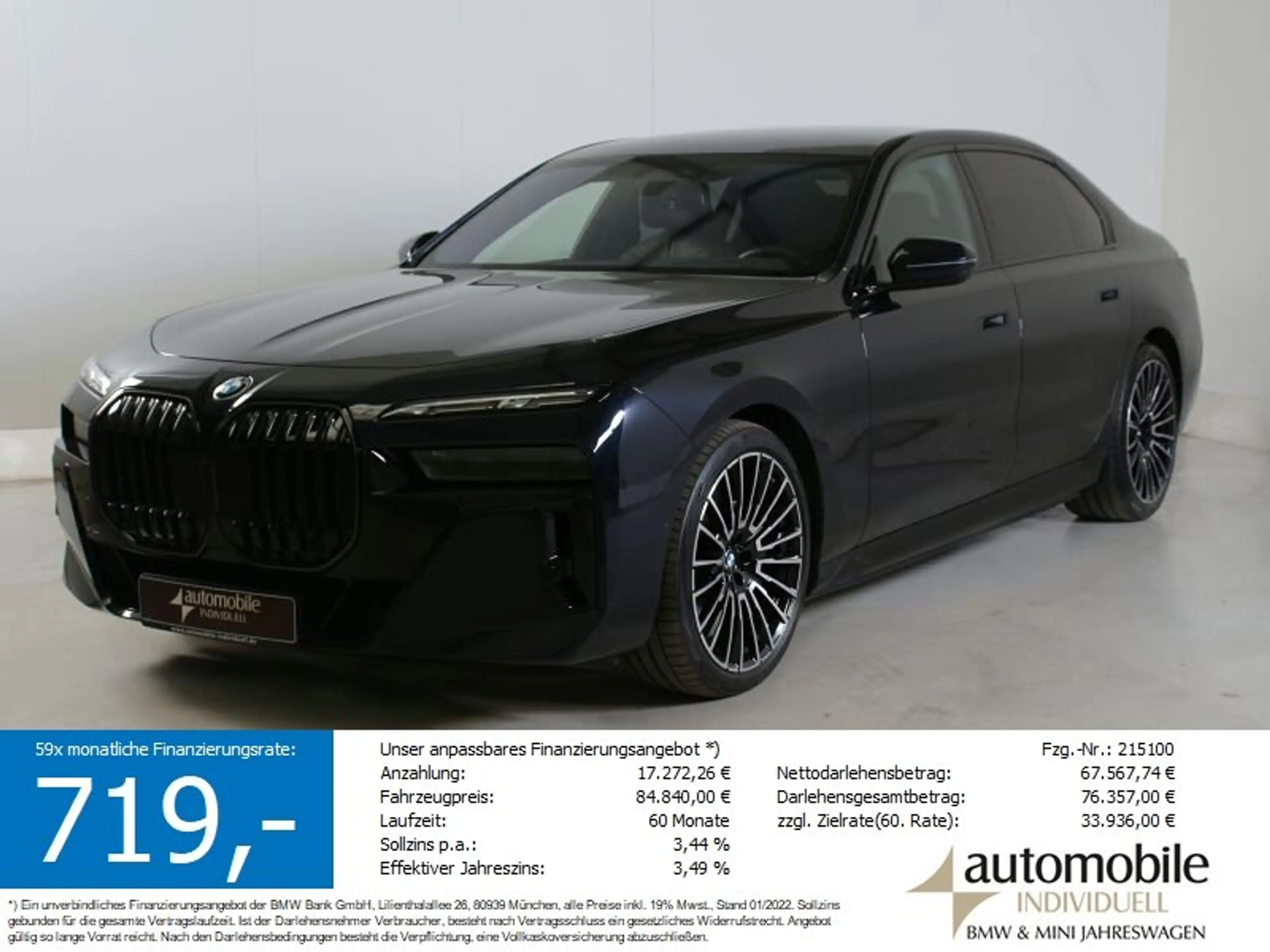 BMW i7 xDr. 60 M Sportpaket NP 175819.-  Lounge Seat