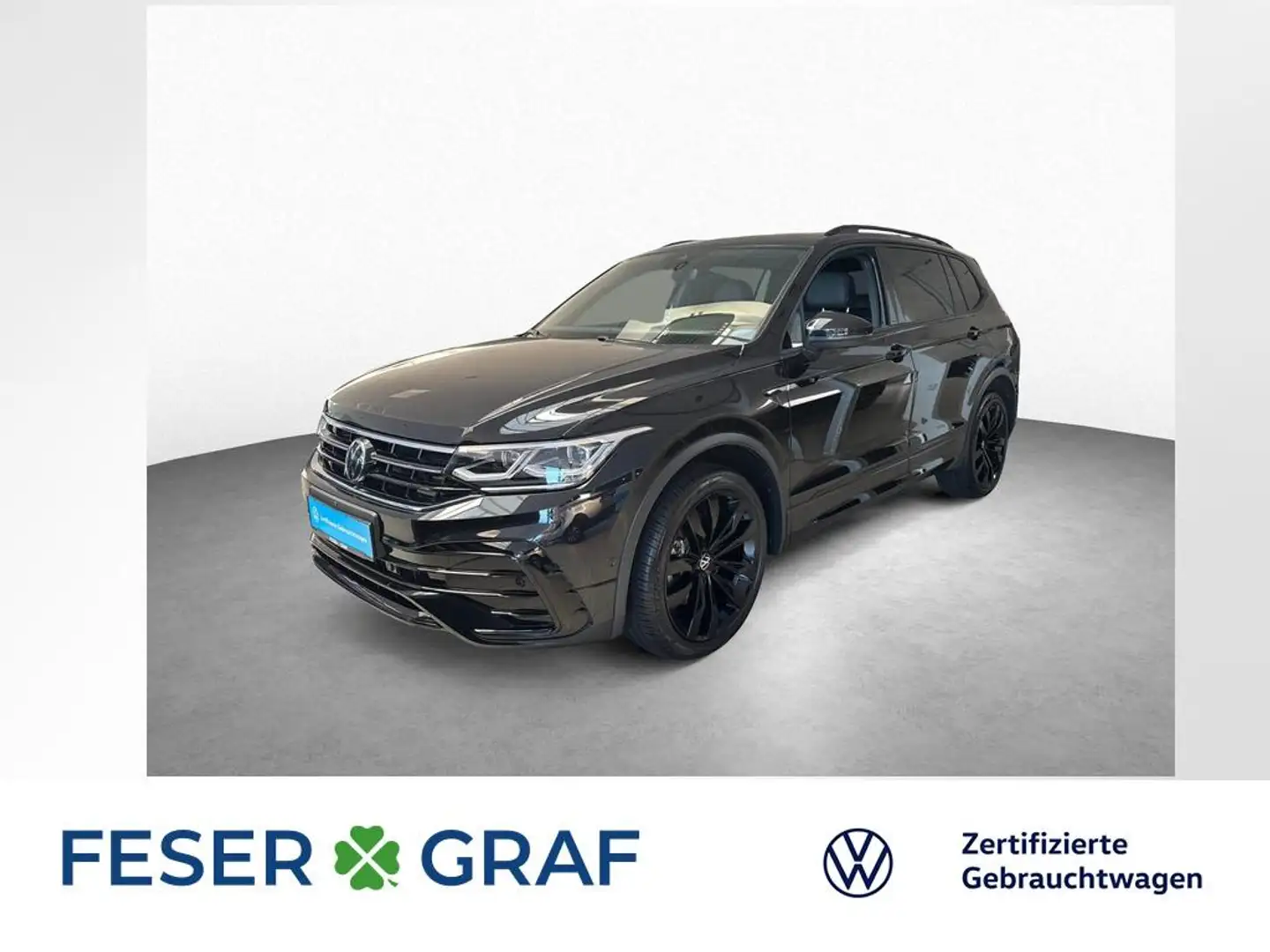 Volkswagen Tiguan Allspace 2.0 TDI DSG 4M R-Line PANO AHK Schwarz - 1