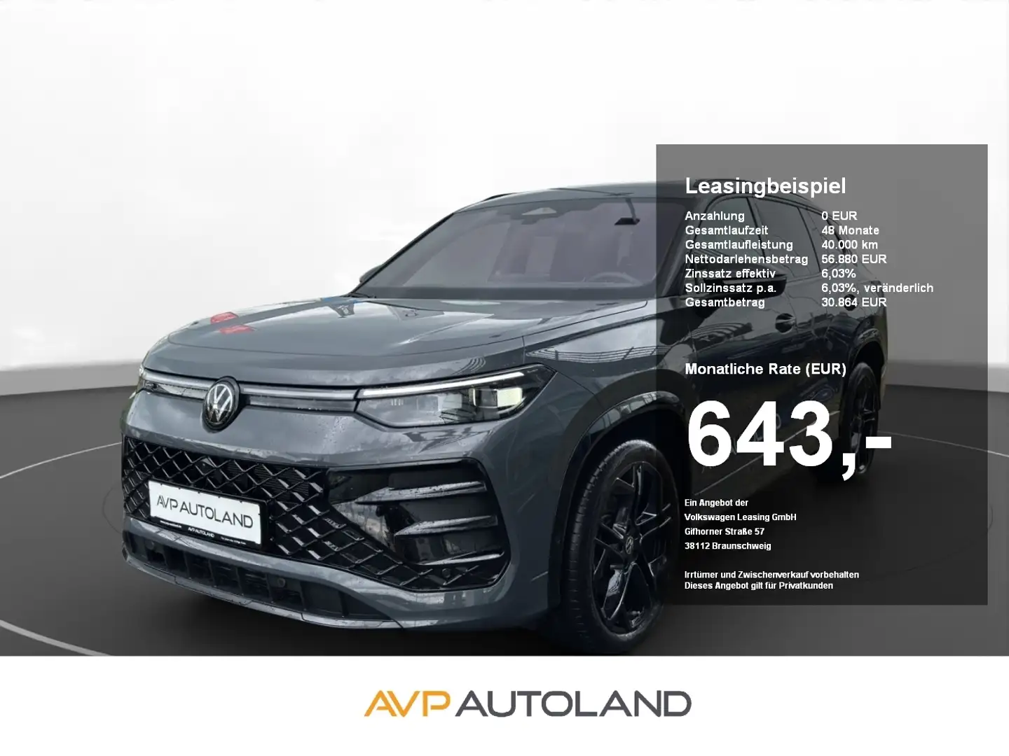 Volkswagen Tayron 2.0 TDI DSG 4MOTION R-Line BLACK STYLE Grijs - 1