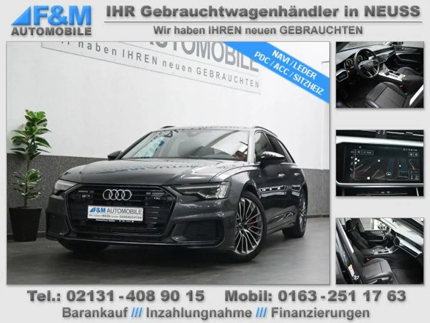 Audi A6 55 TFSI e S tronic quattro sport S line Leder Grau - 1