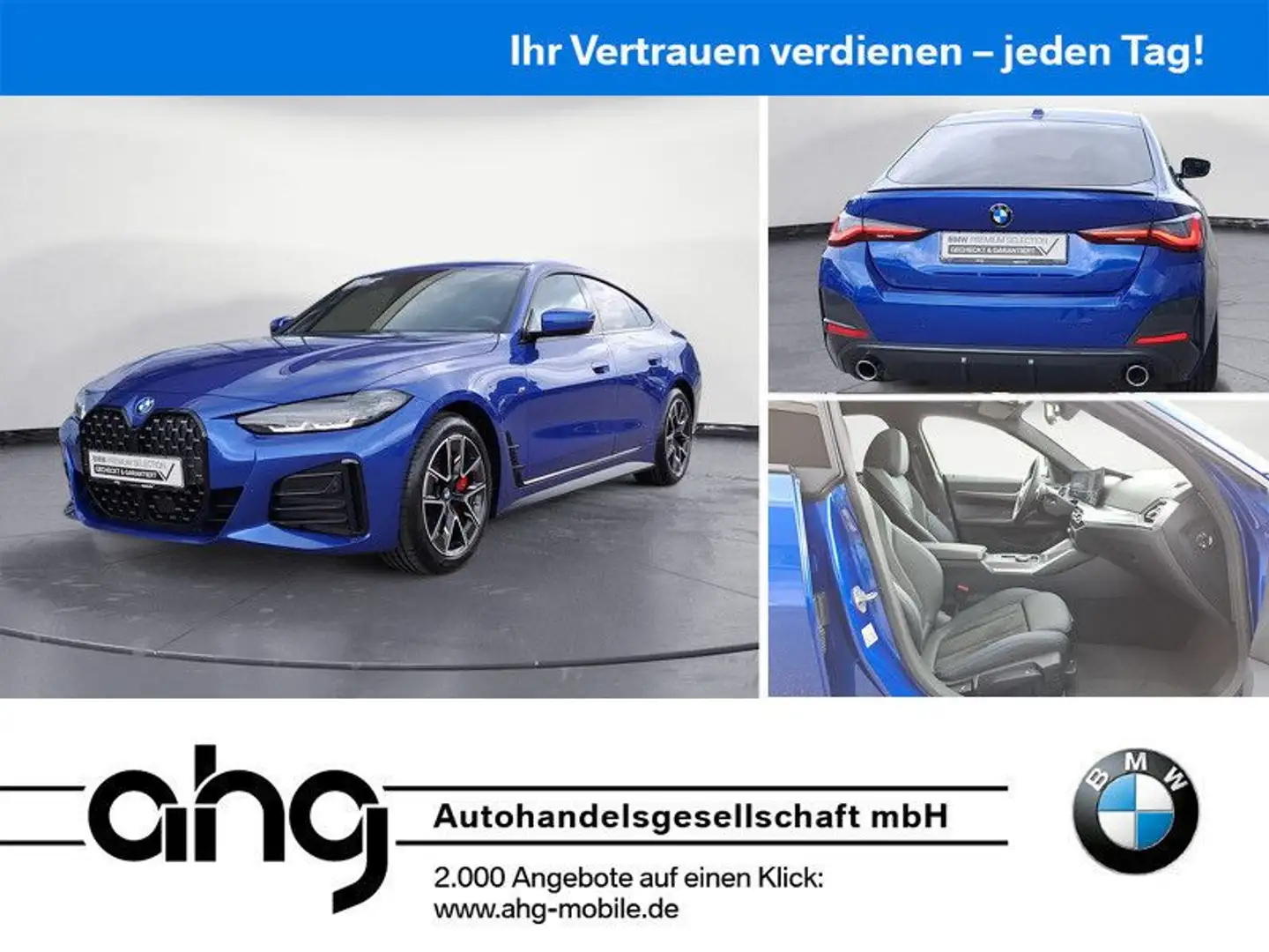 BMW 430 M Sportpaket Pro Navi Glasdach R Blau - 1
