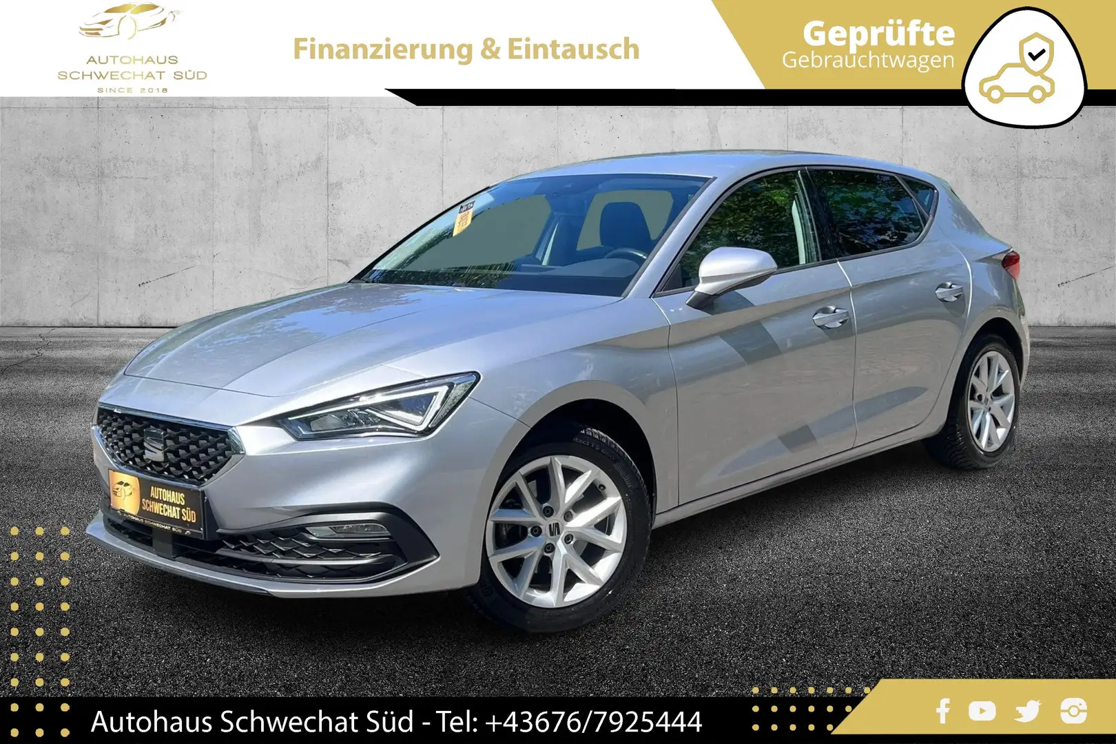 SEAT Leon Style 1.5 TSI ACT // NUR 30 TKM // 1.BESITZ// Silber - 1