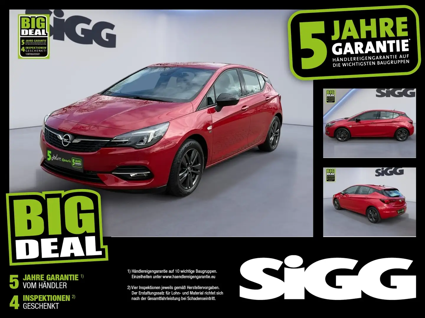 Opel Astra 1.2 Turbo Navi Kamera LED PDC DAB+ Rosso - 1