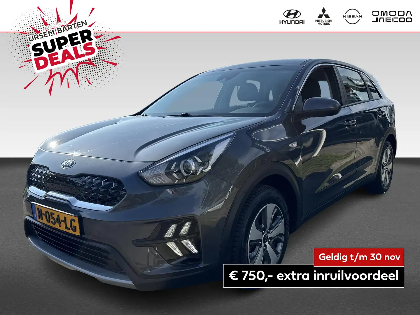 Kia Niro 1.6 GDi Hybrid ComfortLine | trekhaak // NETTE STA Grijs - 1