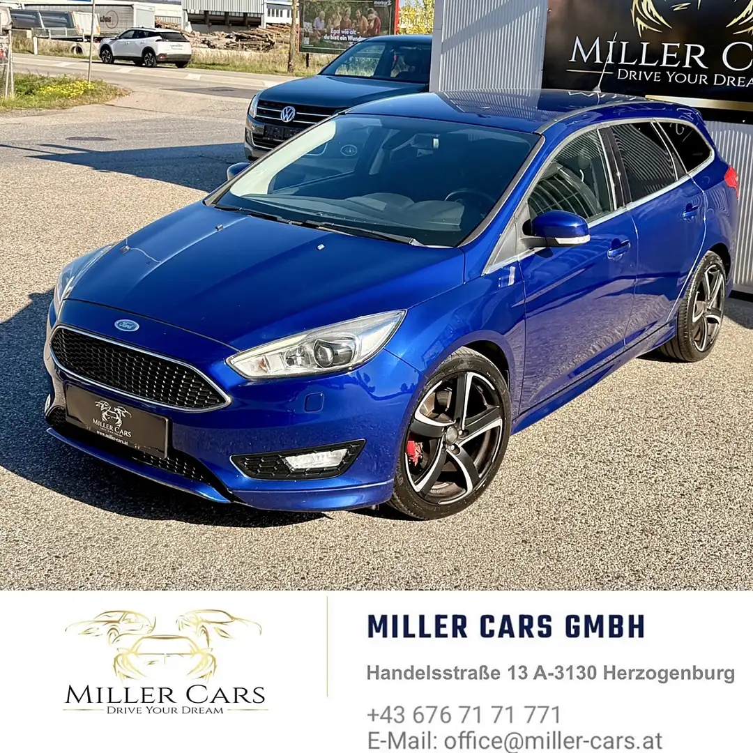 Ford Focus Traveller 1,5 EcoBoost Titanium*Servicegepflegt* Blau - 2