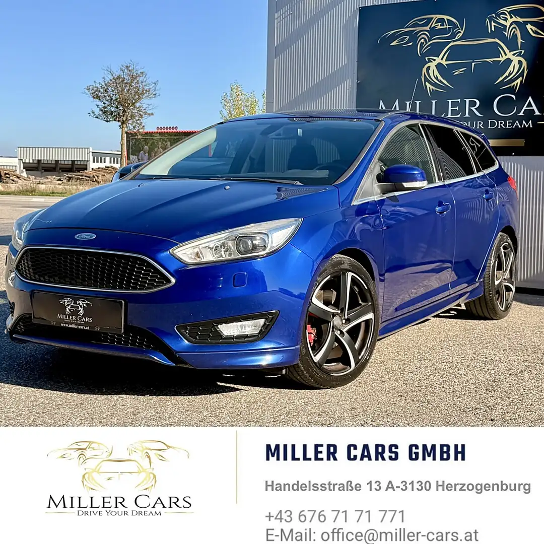 Ford Focus Traveller 1,5 EcoBoost Titanium*Servicegepflegt* Blau - 1