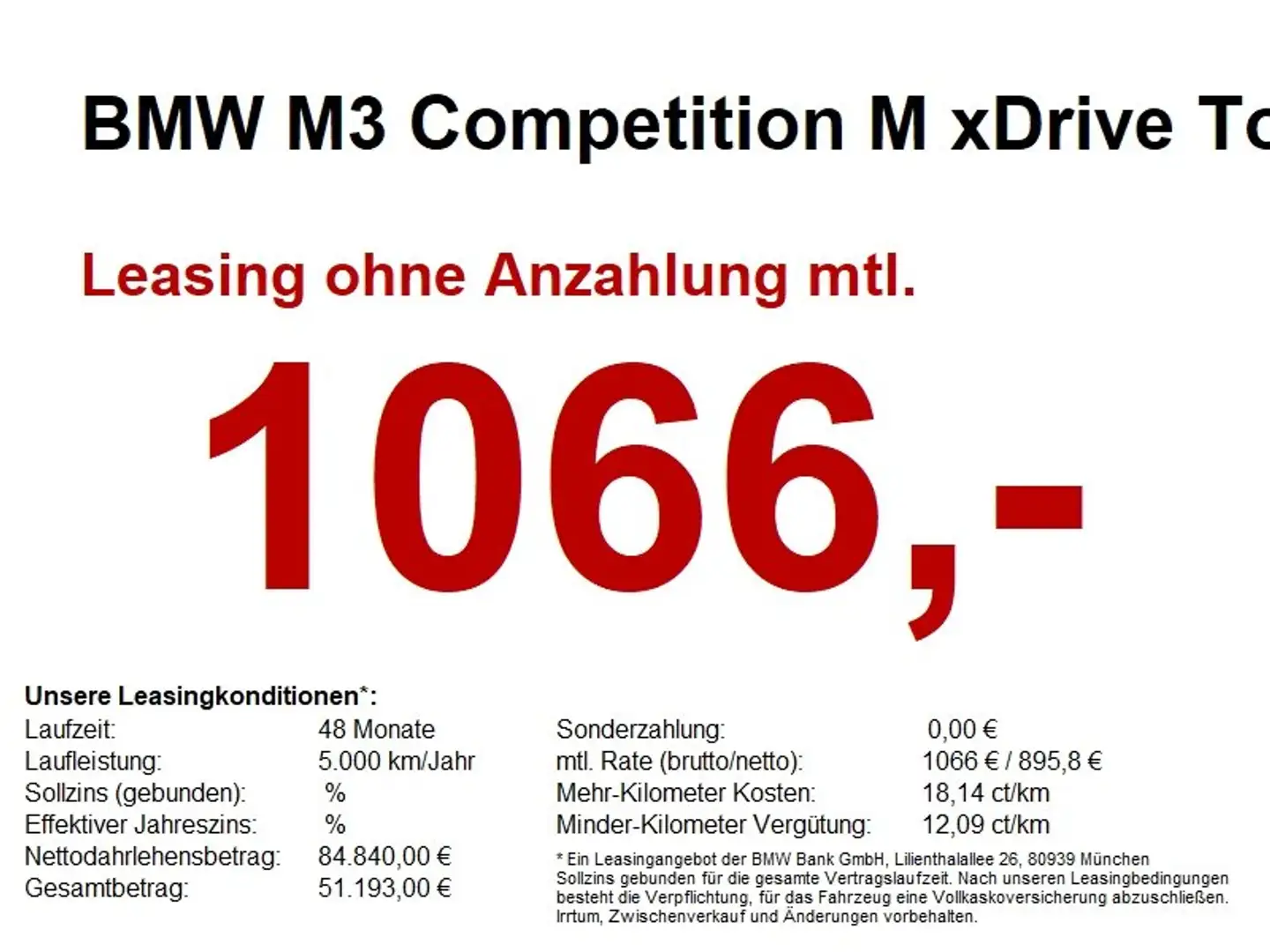 BMW M3 Competition M xDrive Tour. LiveCock.LED.ParkA Rot - 1