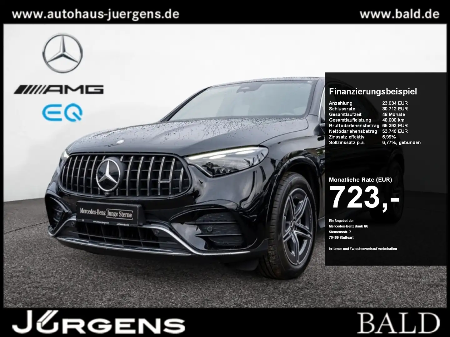 Mercedes-Benz GLC 43 AMG 4M Coupé Pano/AHK/Stdhz/Distr/Memo/19 Zwart - 1